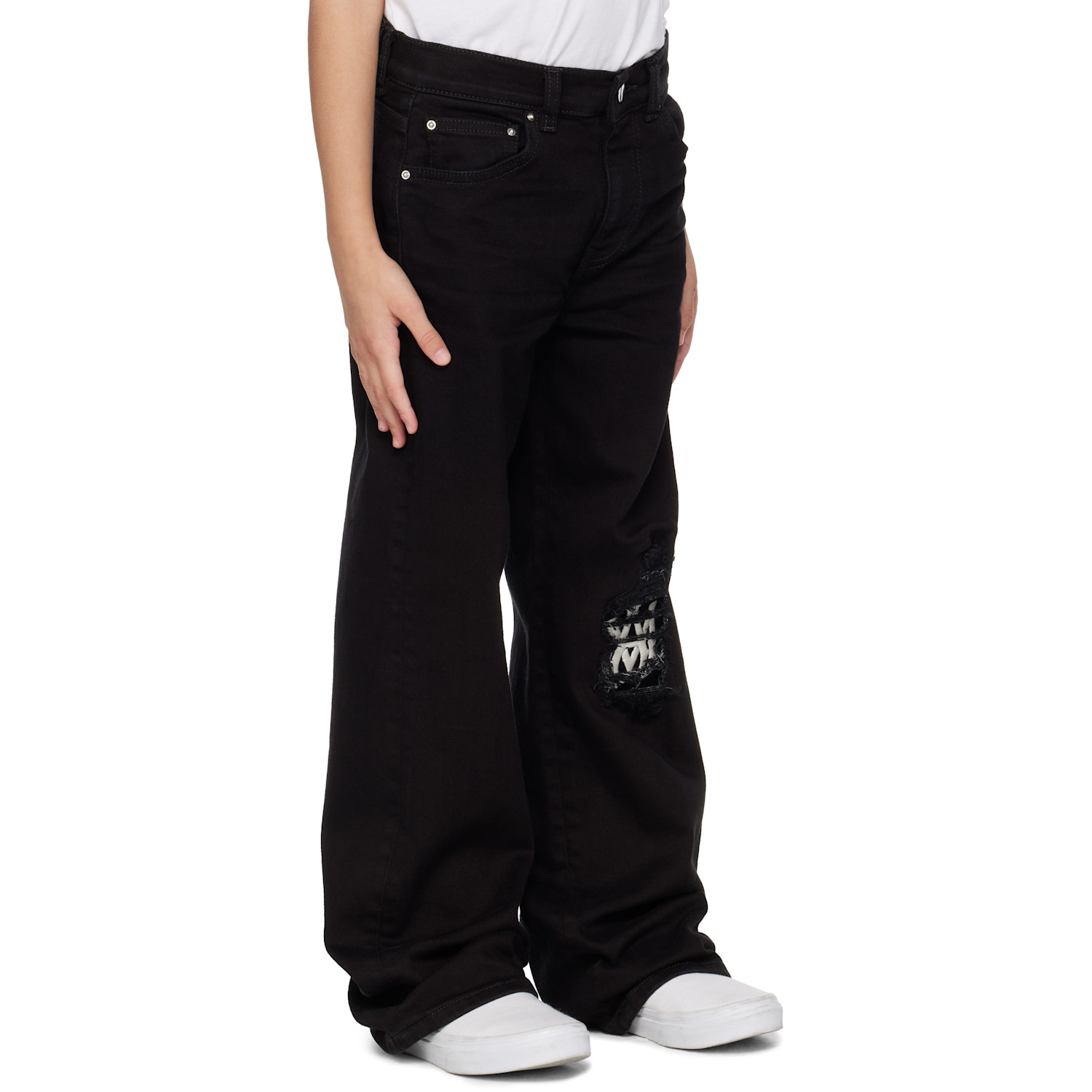  Amiri Kids Black Ma Patch Jeans 