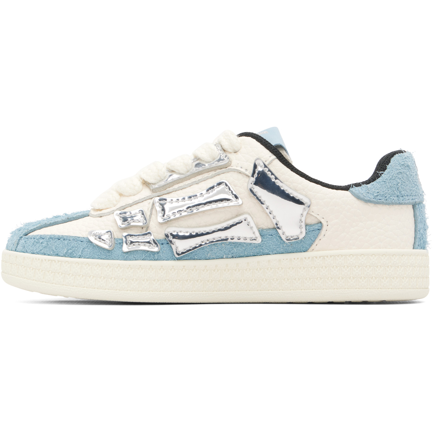  Amiri Kids White & Blue Pacific Bones Sneakers 