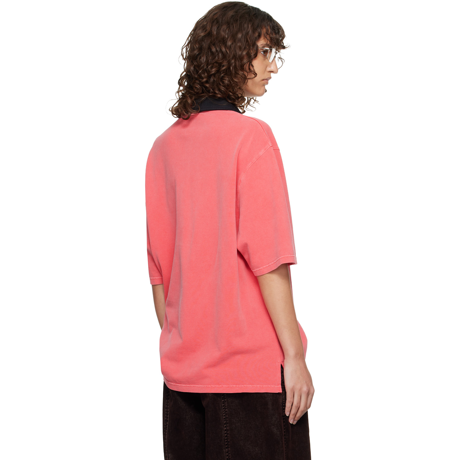  Martine Rose Pink Oversized S/s 'total' Sports Polo 