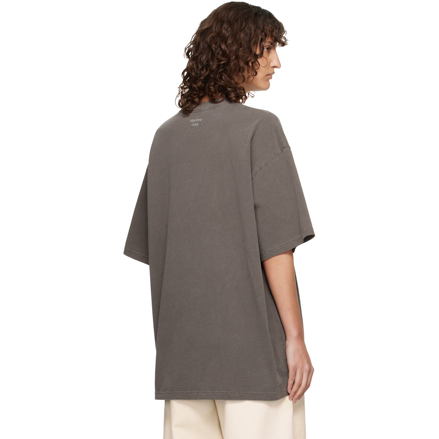  Martine Rose Brown S/s Oversized 'salon' T-shirt 
