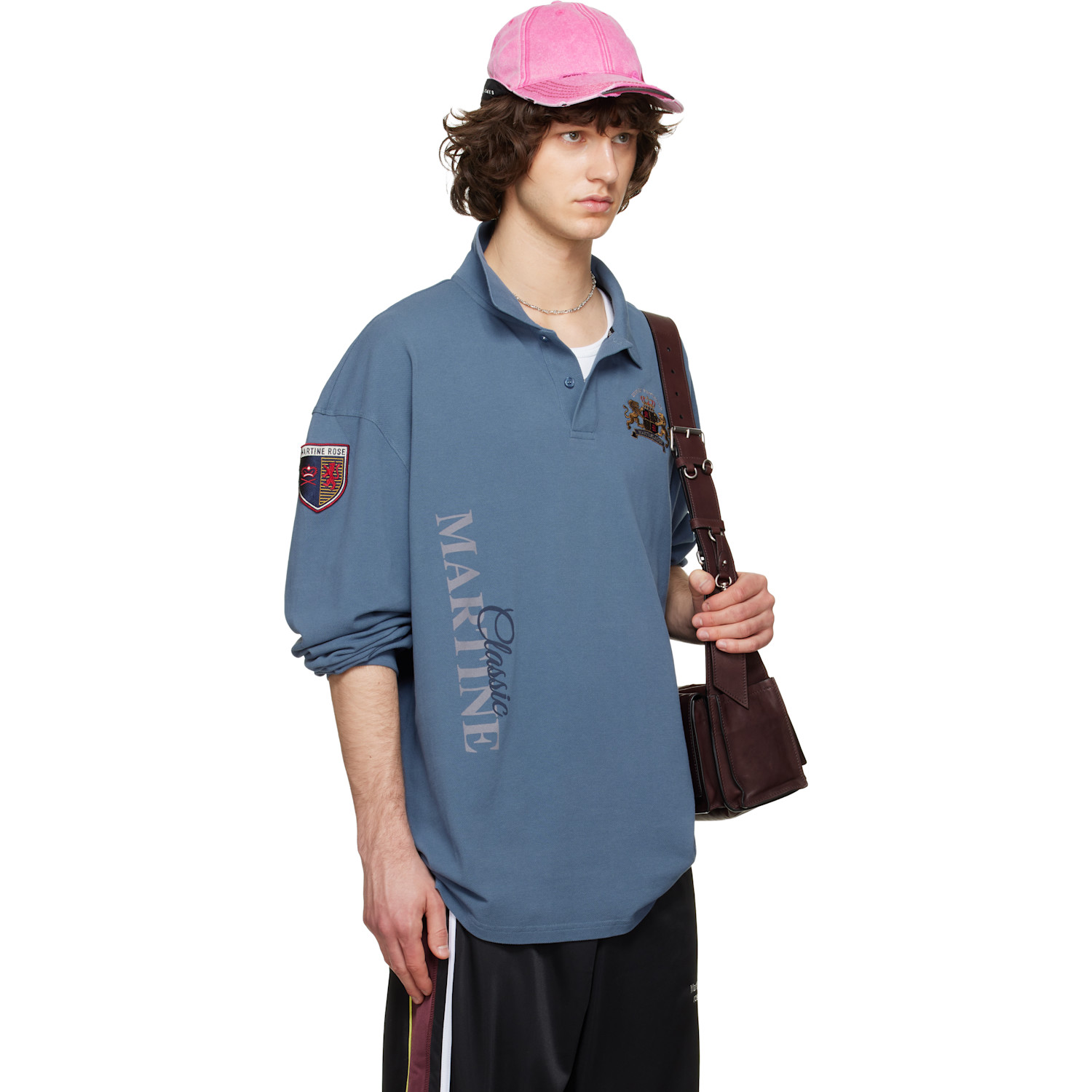  Martine Rose Navy L/s Polo 