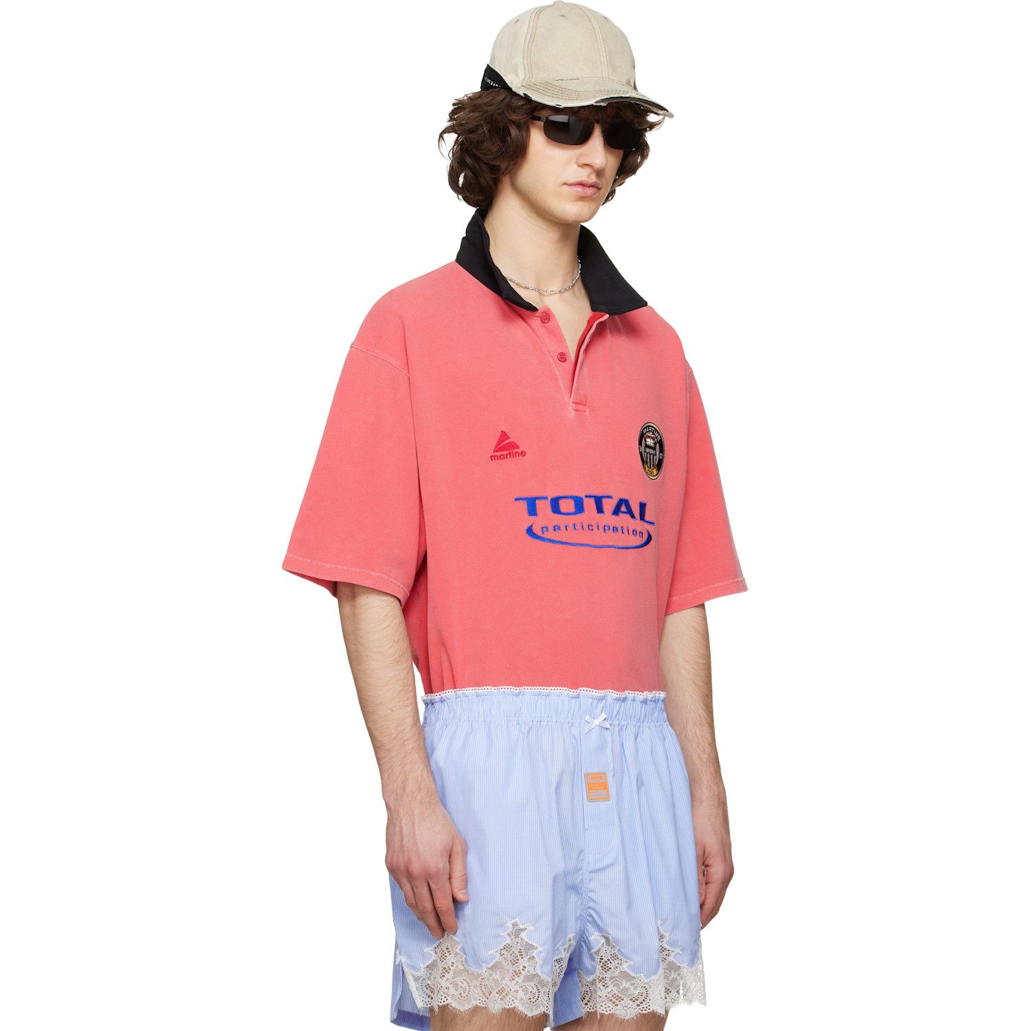  Martine Rose Pink Oversized S/s Polo 