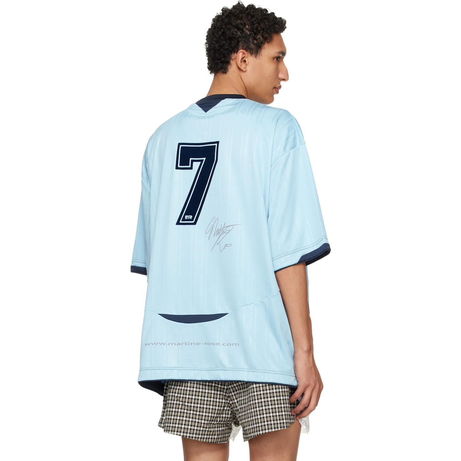  Martine Rose Blue Football Jersey 