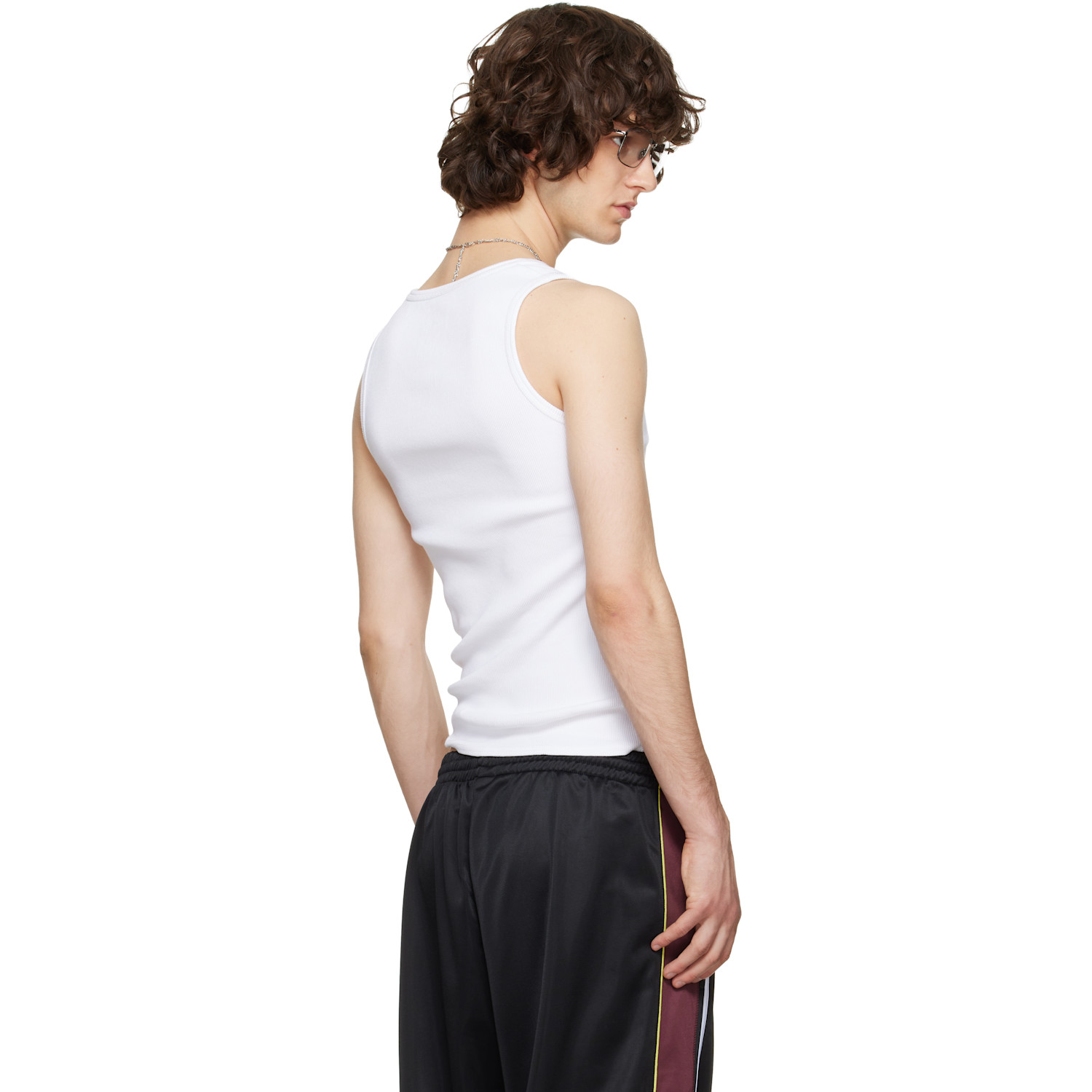  Martine Rose White Embroidered-logo Tank Top 