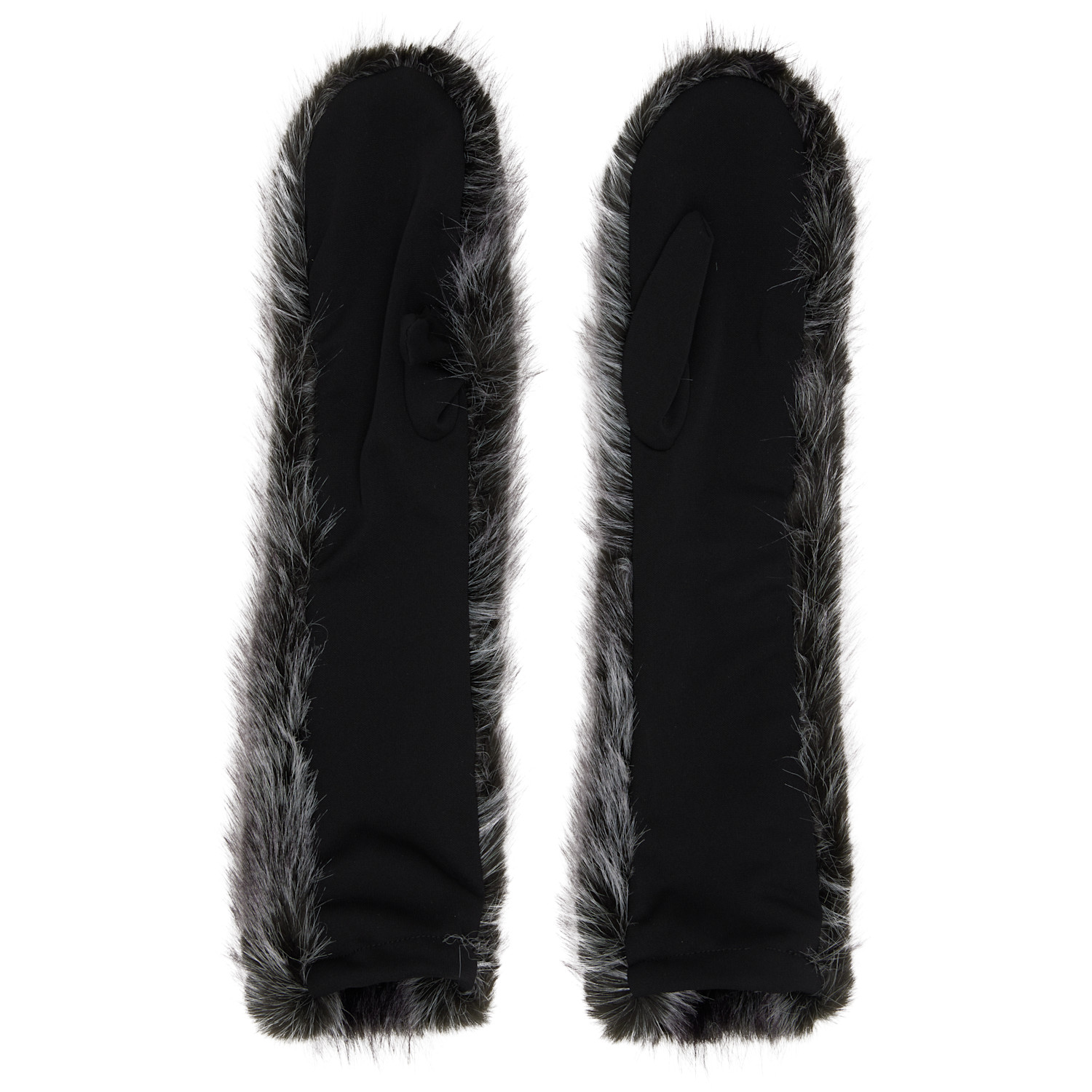  Anna Sui Ssense Exclusive Gray Mink Faux-fur Mittens 
