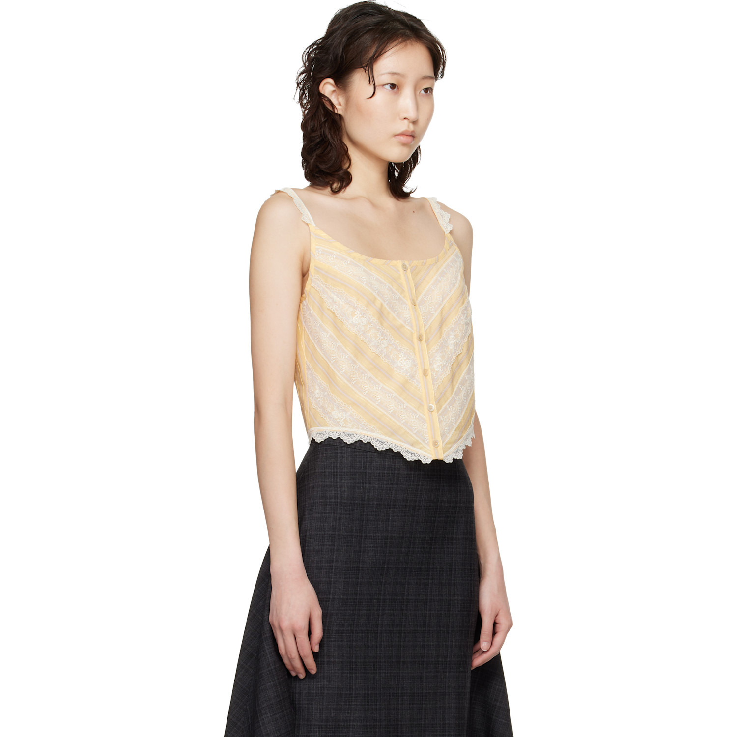  Anna Sui Yellow Corset Top 