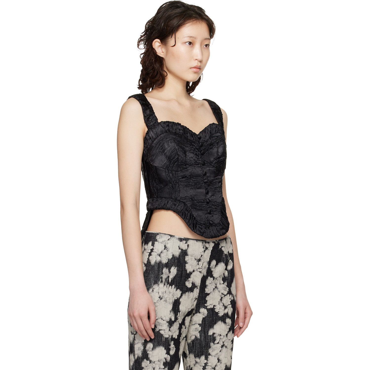  Anna Sui Black Corset Top 