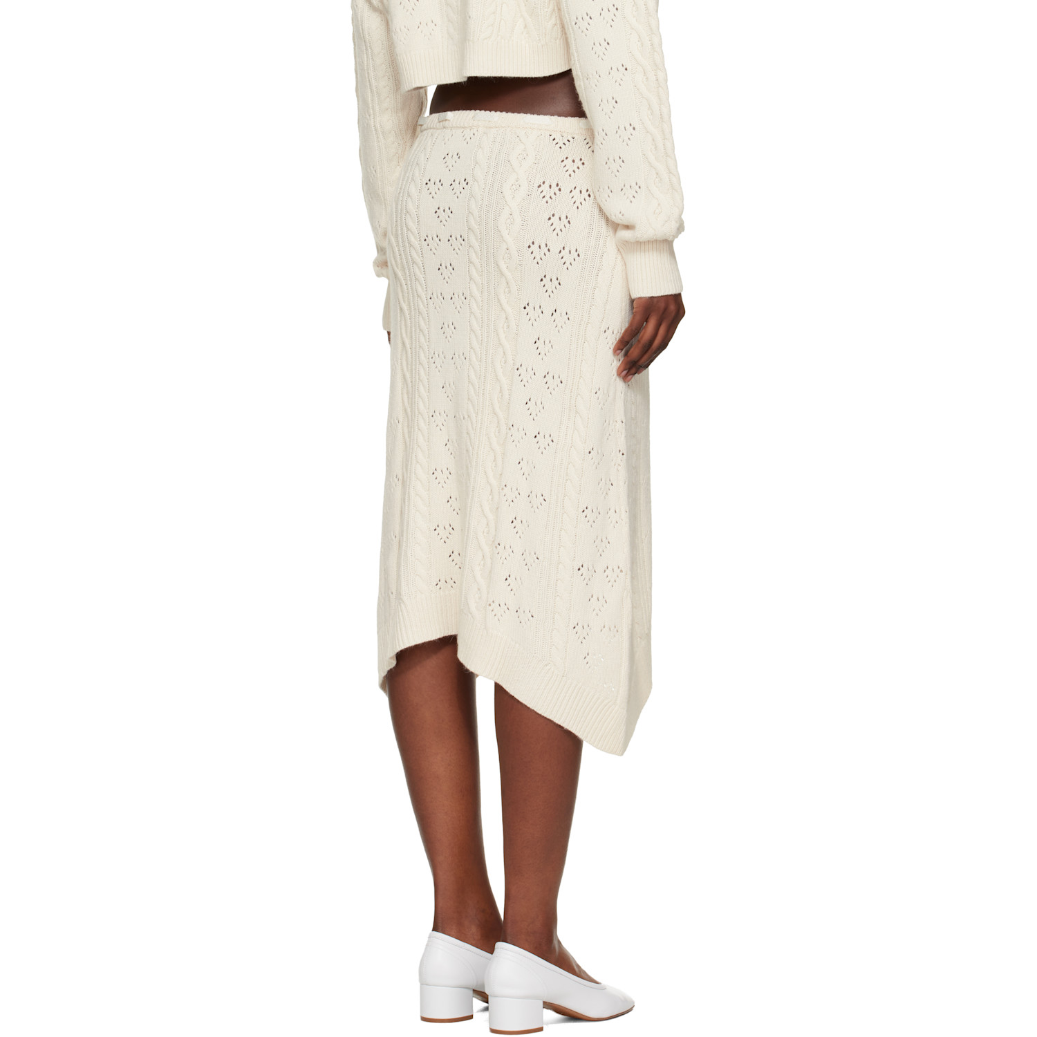  Guizio Off-white Noah Wool Cable Midi Skirt 