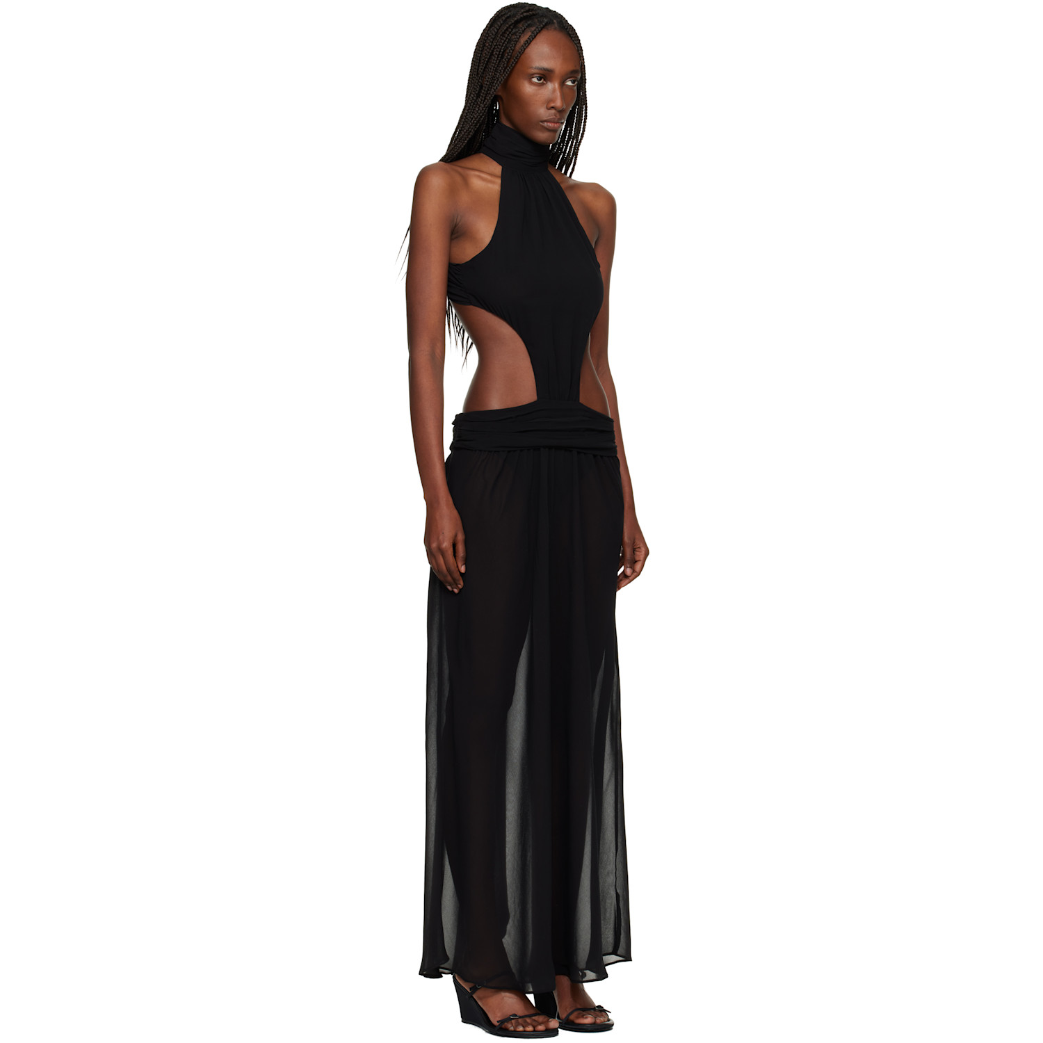  Guizio Black Marais Maxi Dress 