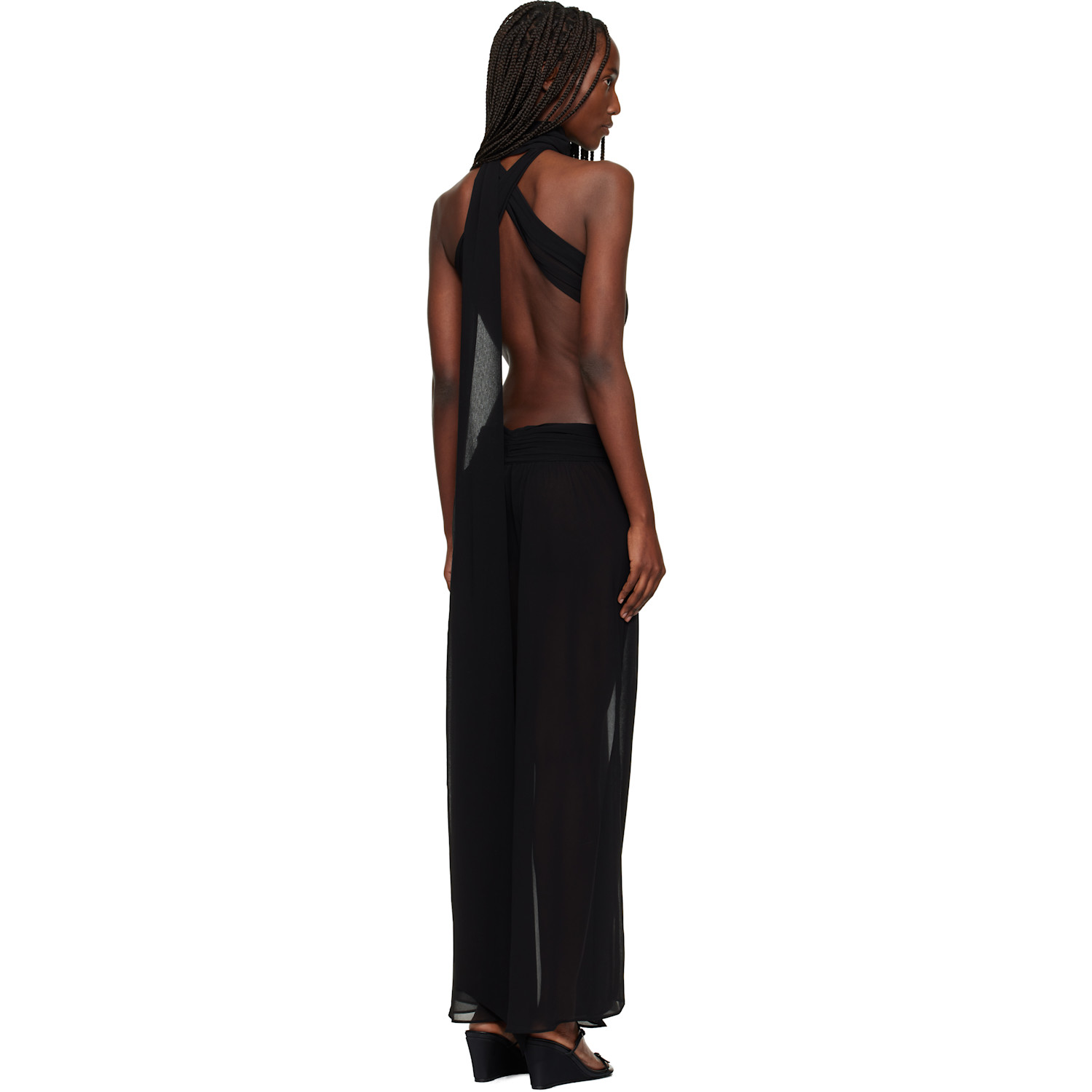  Guizio Black Marais Maxi Dress 