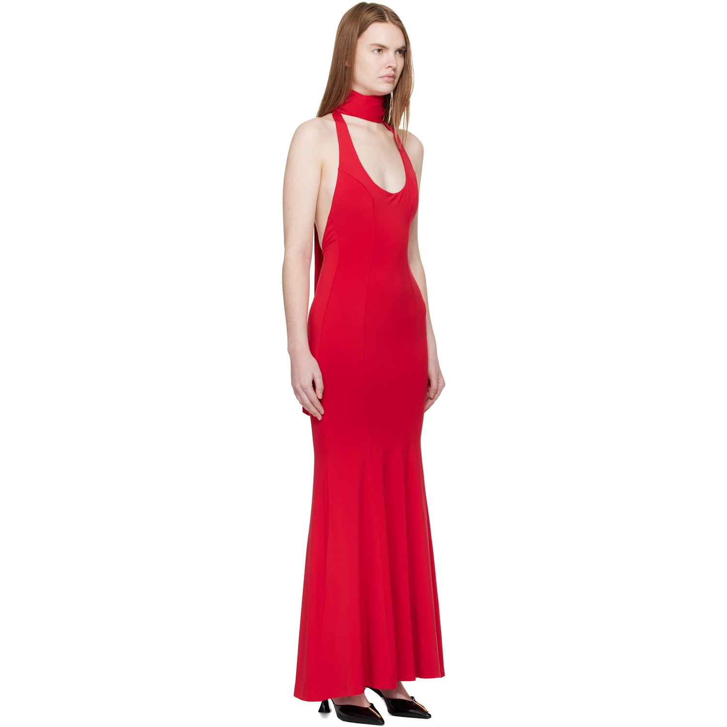  Guizio Red Siena Maxi Dress 