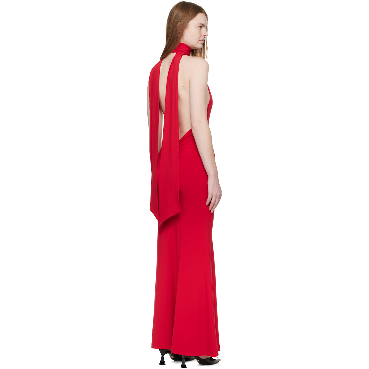  Guizio Red Siena Maxi Dress 