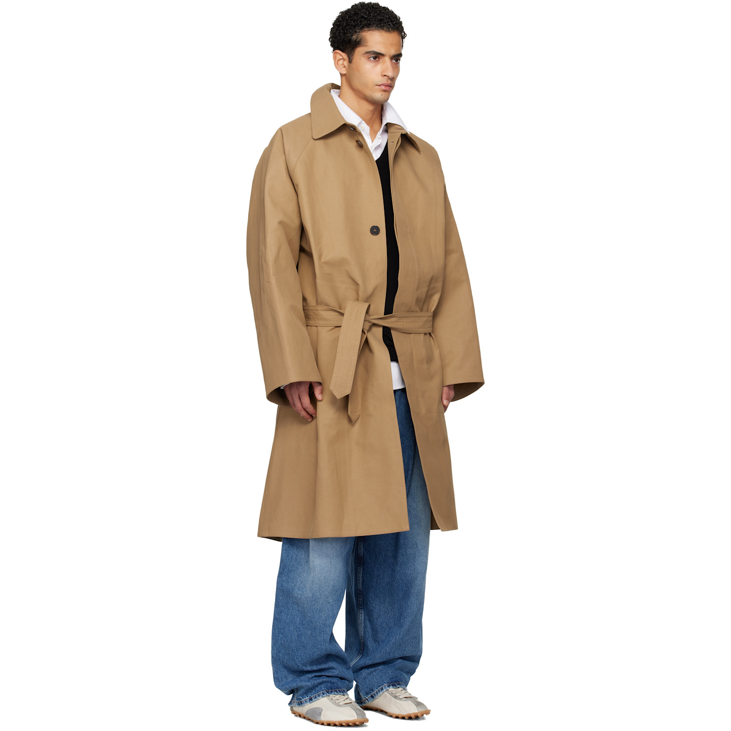  Hed Mayner Tan Twill Trench Coat 