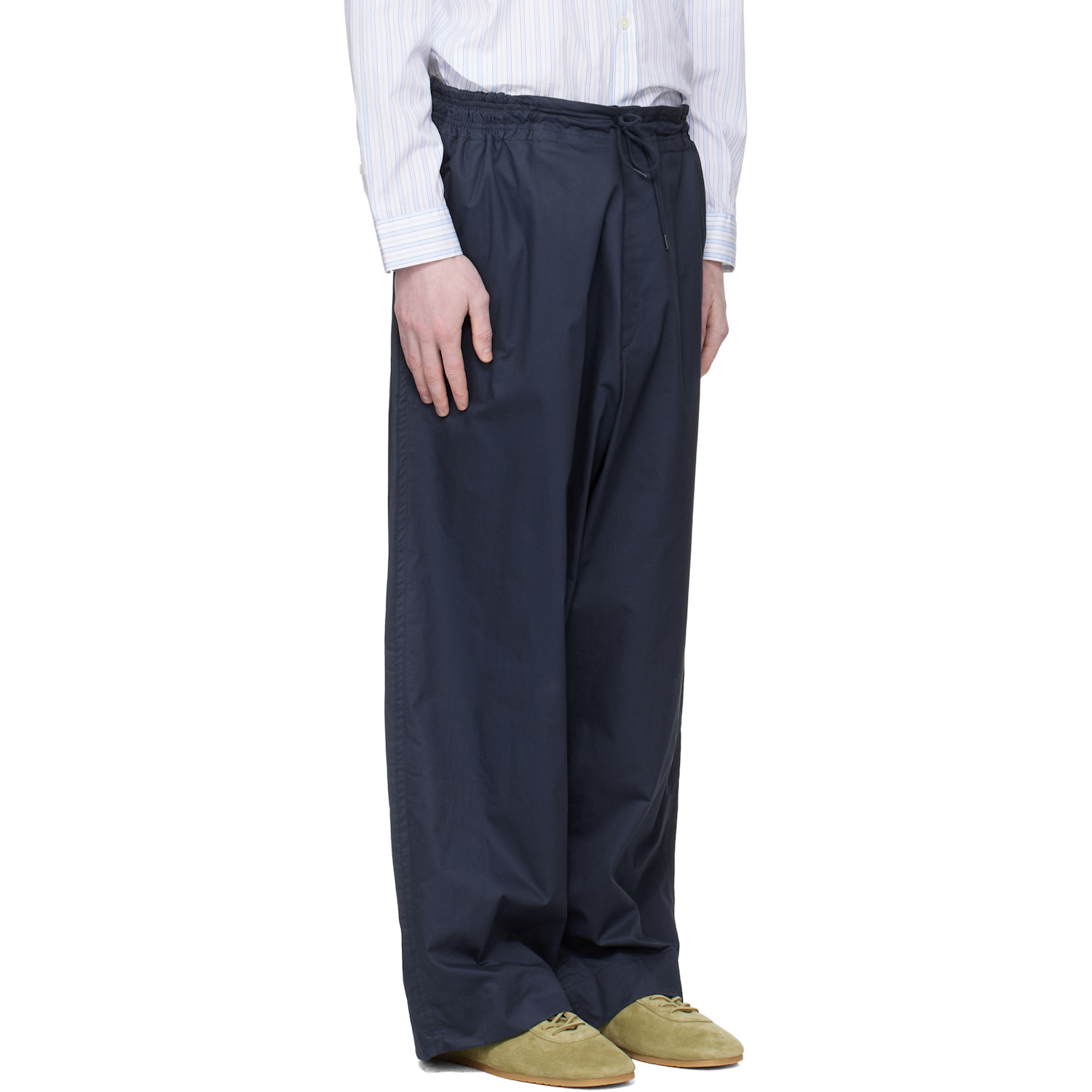  Hed Mayner Navy Drawstring Trousers 