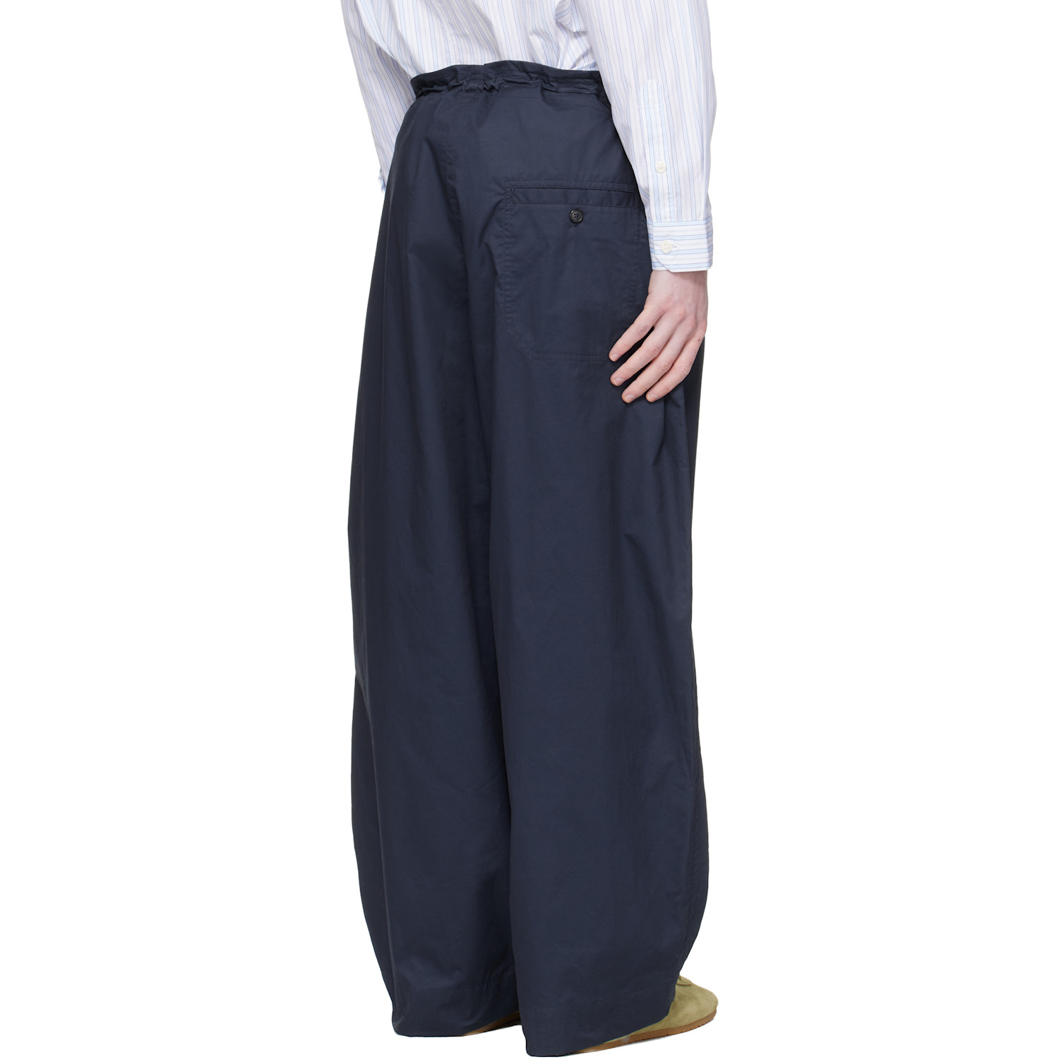  Hed Mayner Navy Drawstring Trousers 