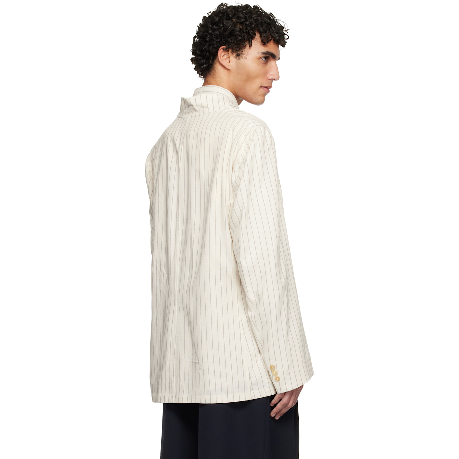  Hed Mayner Beige Linen Blazer 
