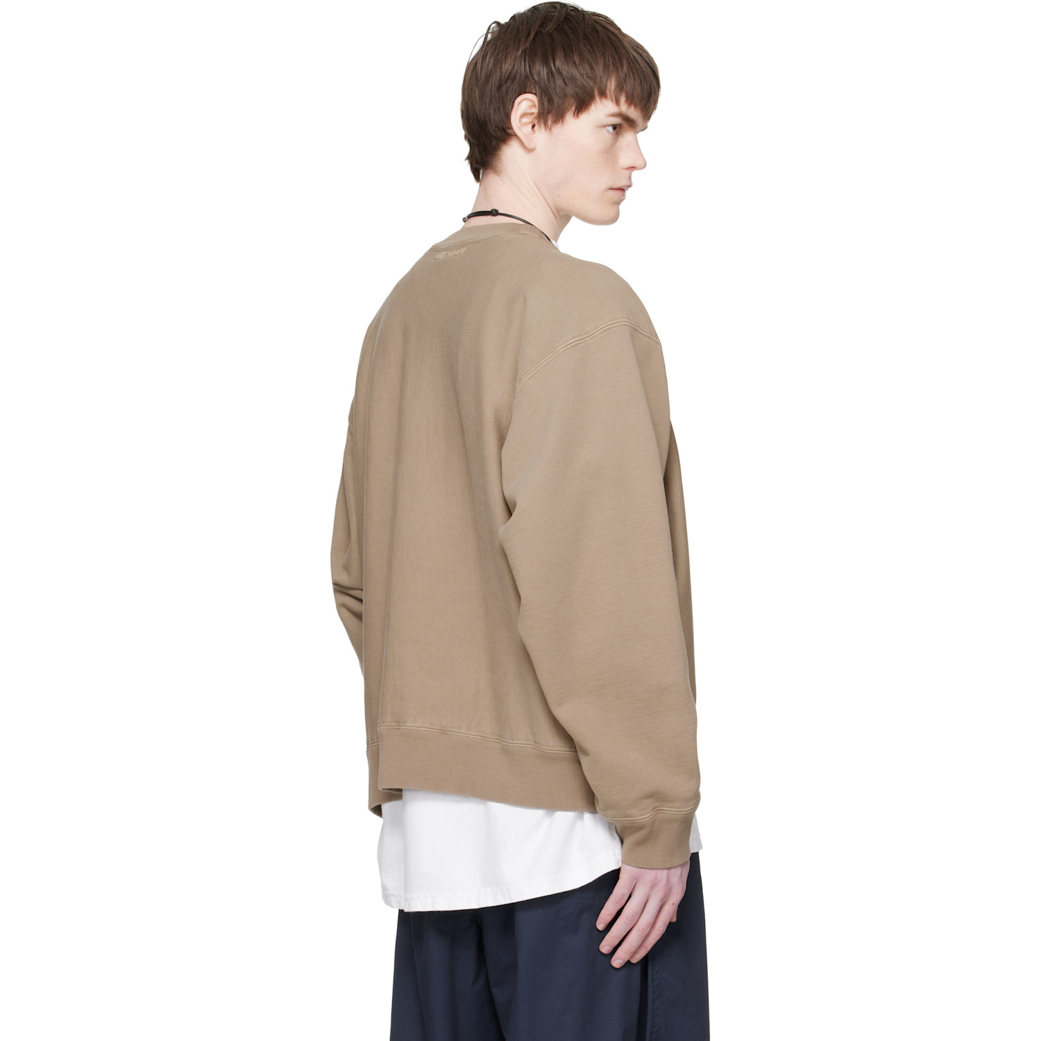  Hed Mayner Brown Embroidered-logo Sweatshirt 