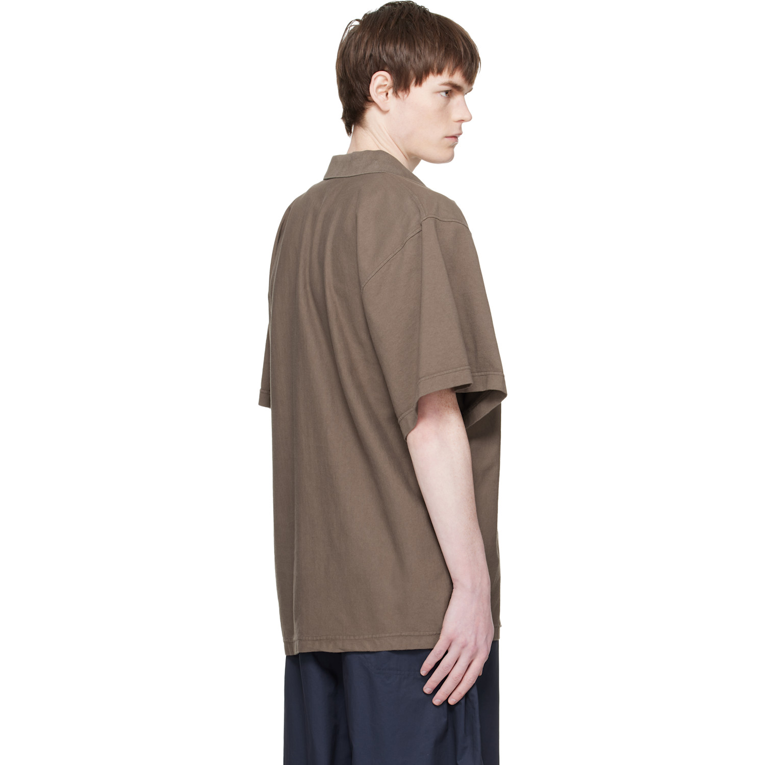  Hed Mayner Taupe Garment-dyed Polo 