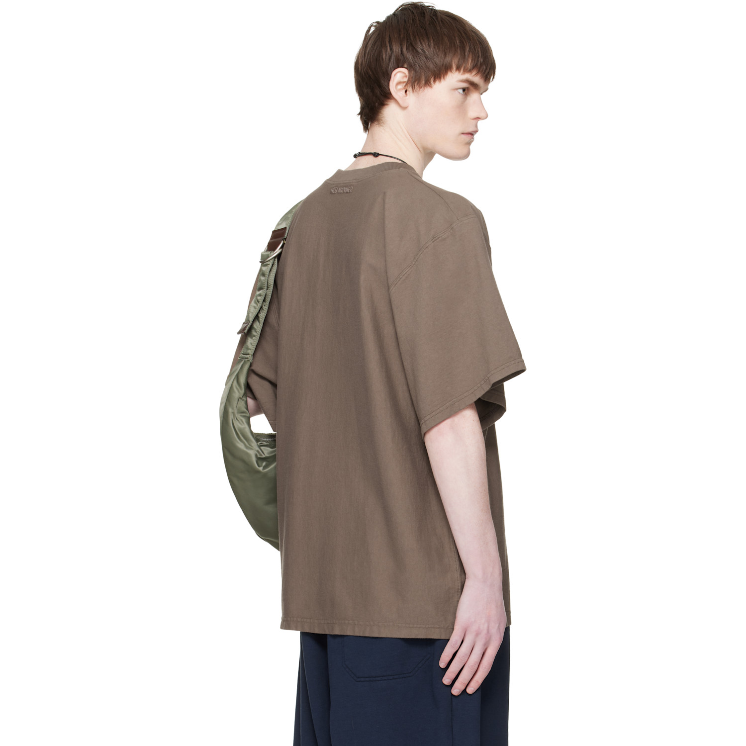  Hed Mayner Taupe Embroidered-logo T-shirt 