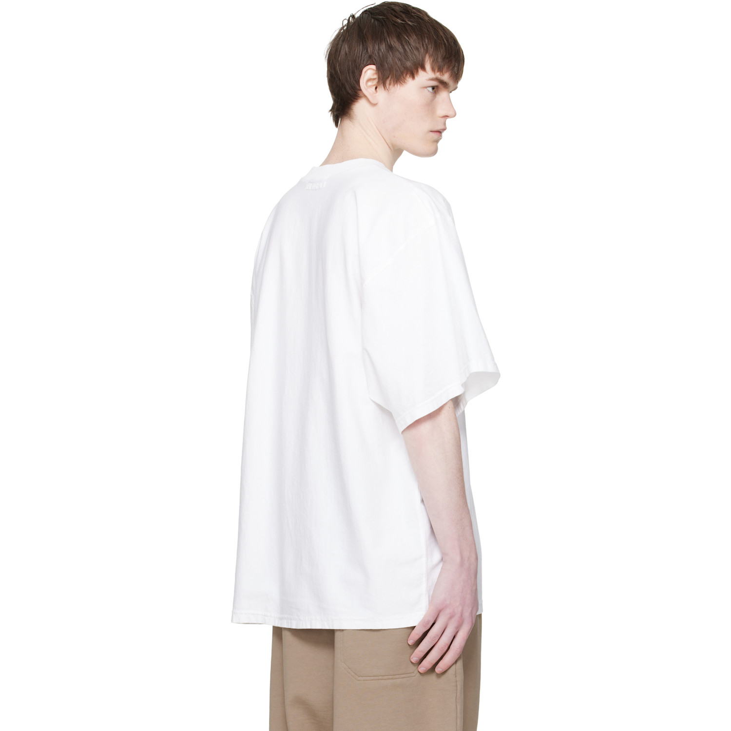  Hed Mayner White Embroidered-logo T-shirt 