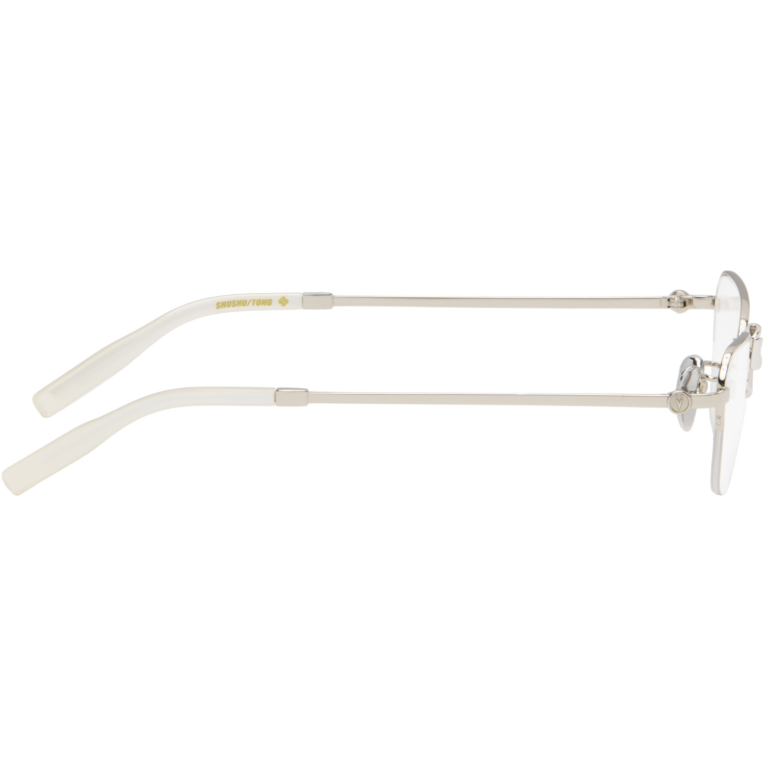  Shushu/tong Silver Yvmin Edition Metal Bowknot Glasses 