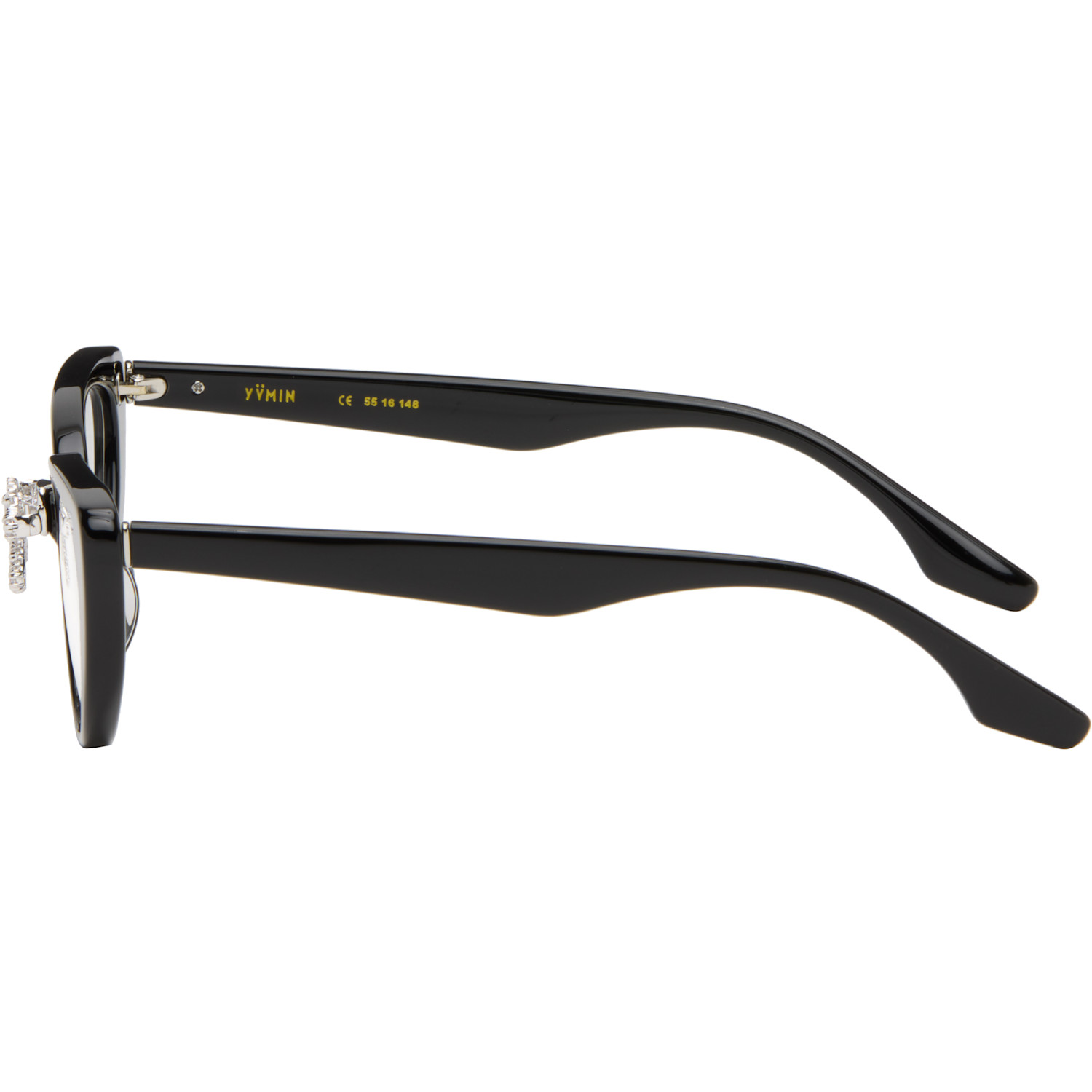 Shushu/tong Black Yvmin Edition Front Jeweled-bowknot Glasses 