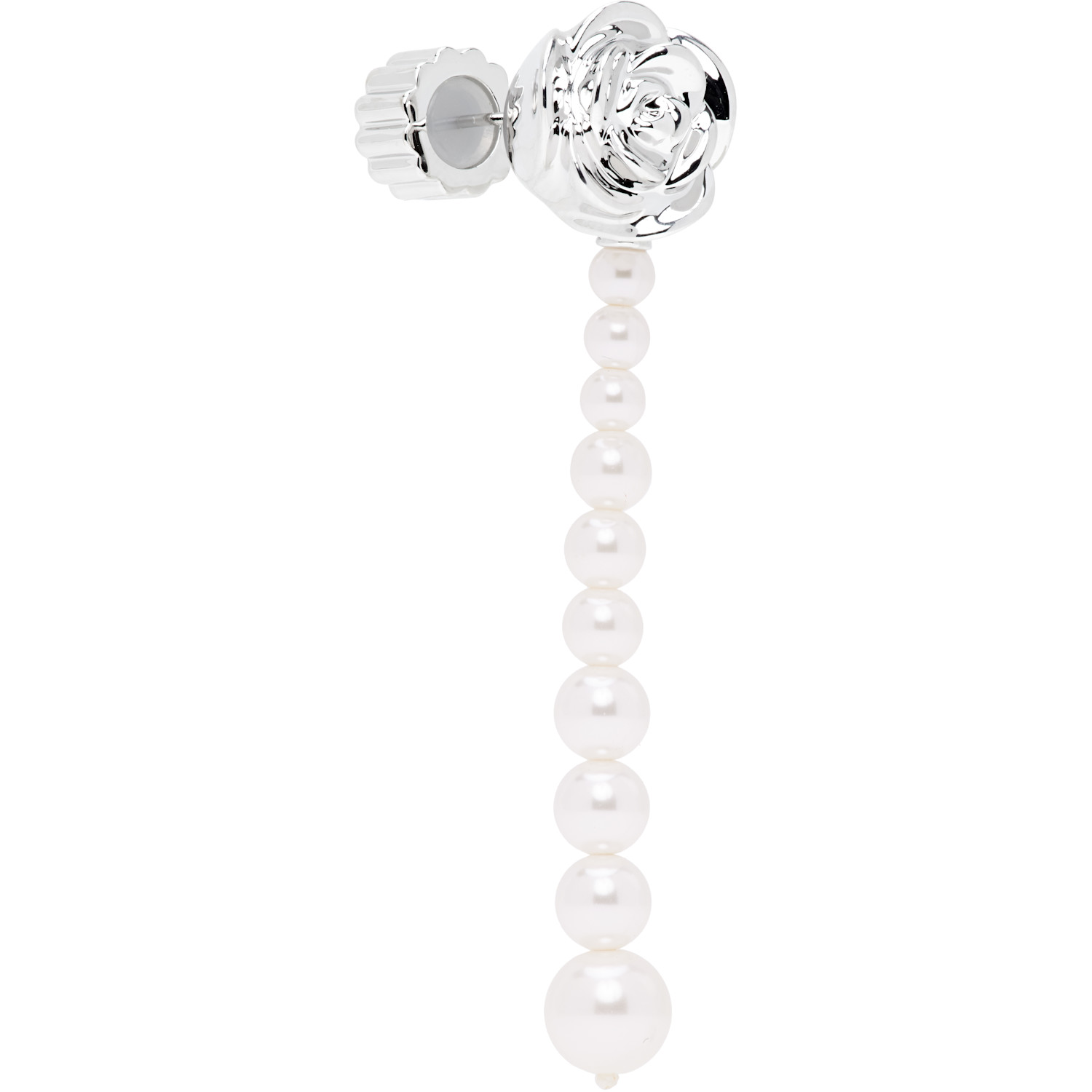  Shushu/tong Yvmin Edition Faux-pearl Chain Rose Single Earring 