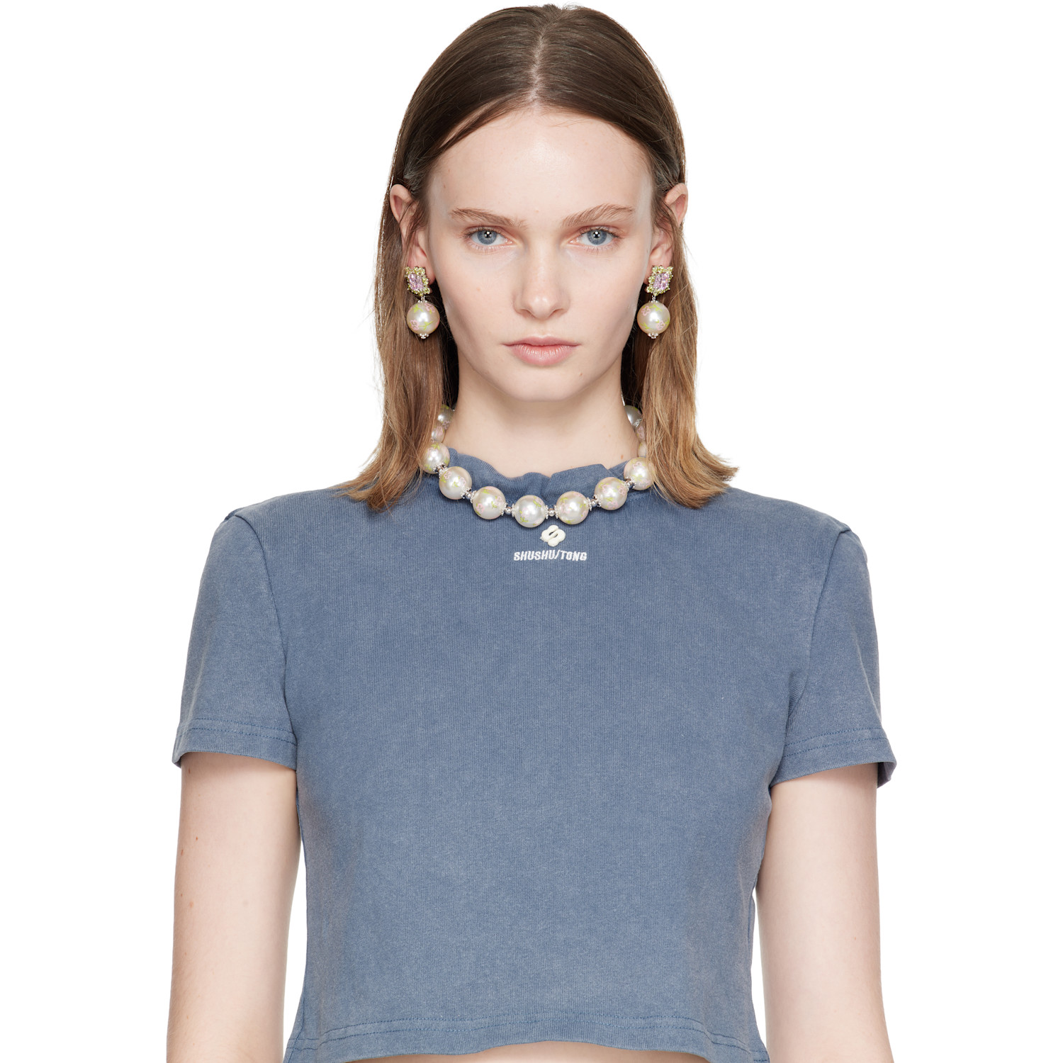  Shushu/tong Painted Faux-pearl Necklace 