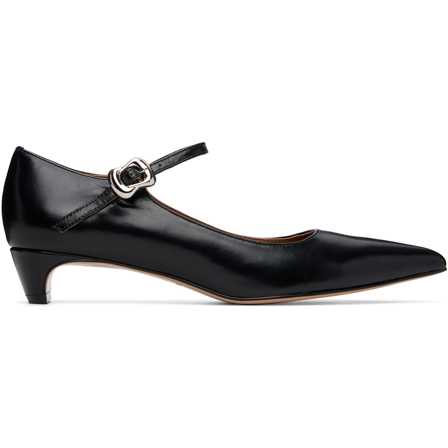 SHUSHU/TONG Black Low-Heel Mary Jane Heels