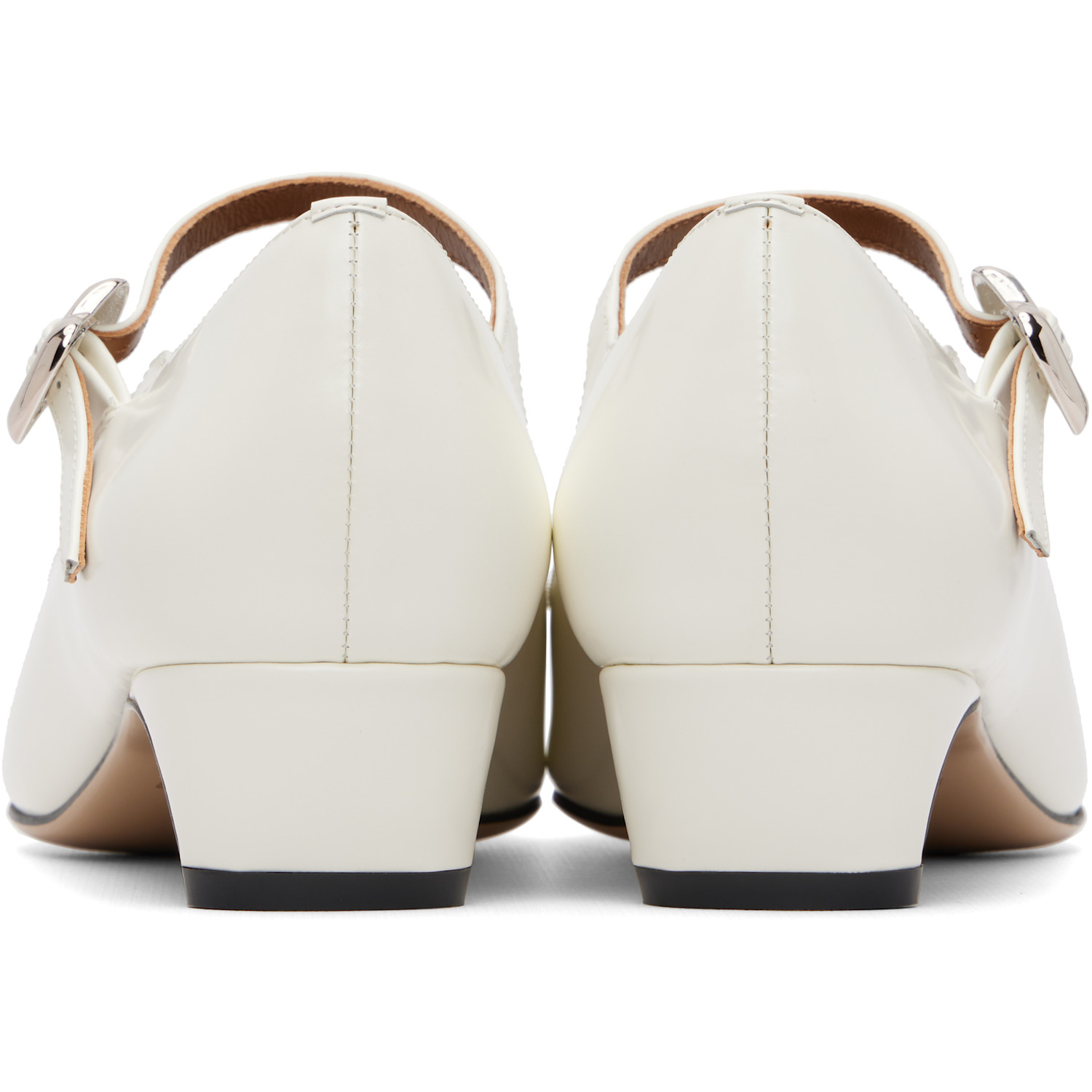  Shushu/tong White Low-heel Mary Jane Heels 