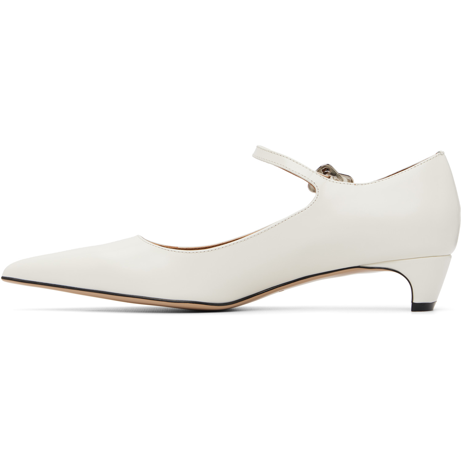  Shushu/tong White Low-heel Mary Jane Heels 