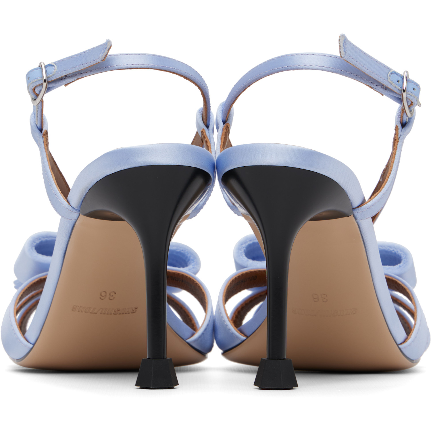  Shushu/tong Blue Bow Detail Heeled Sandals 