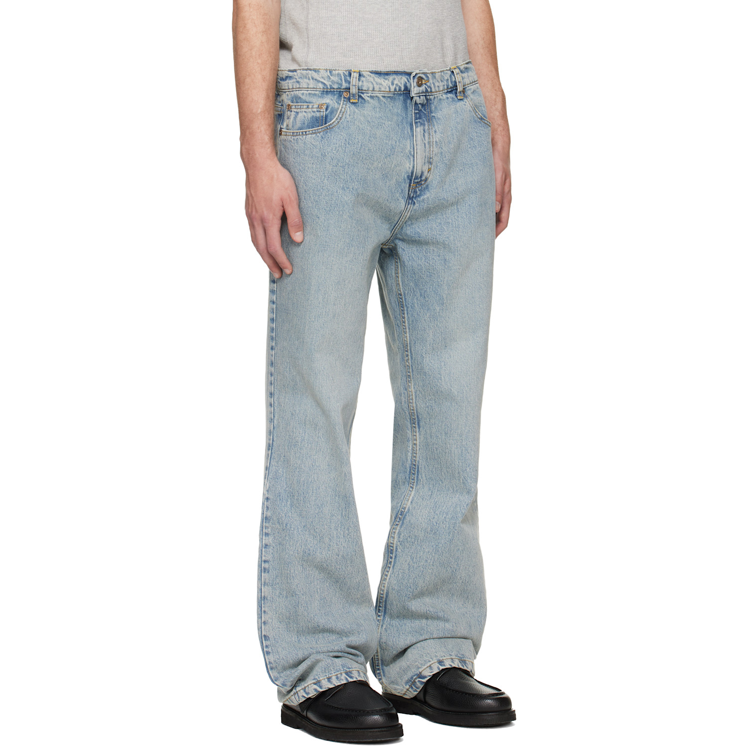  Second/layer Blue Stone Wash Filmore Slim Boot Cut Jeans 