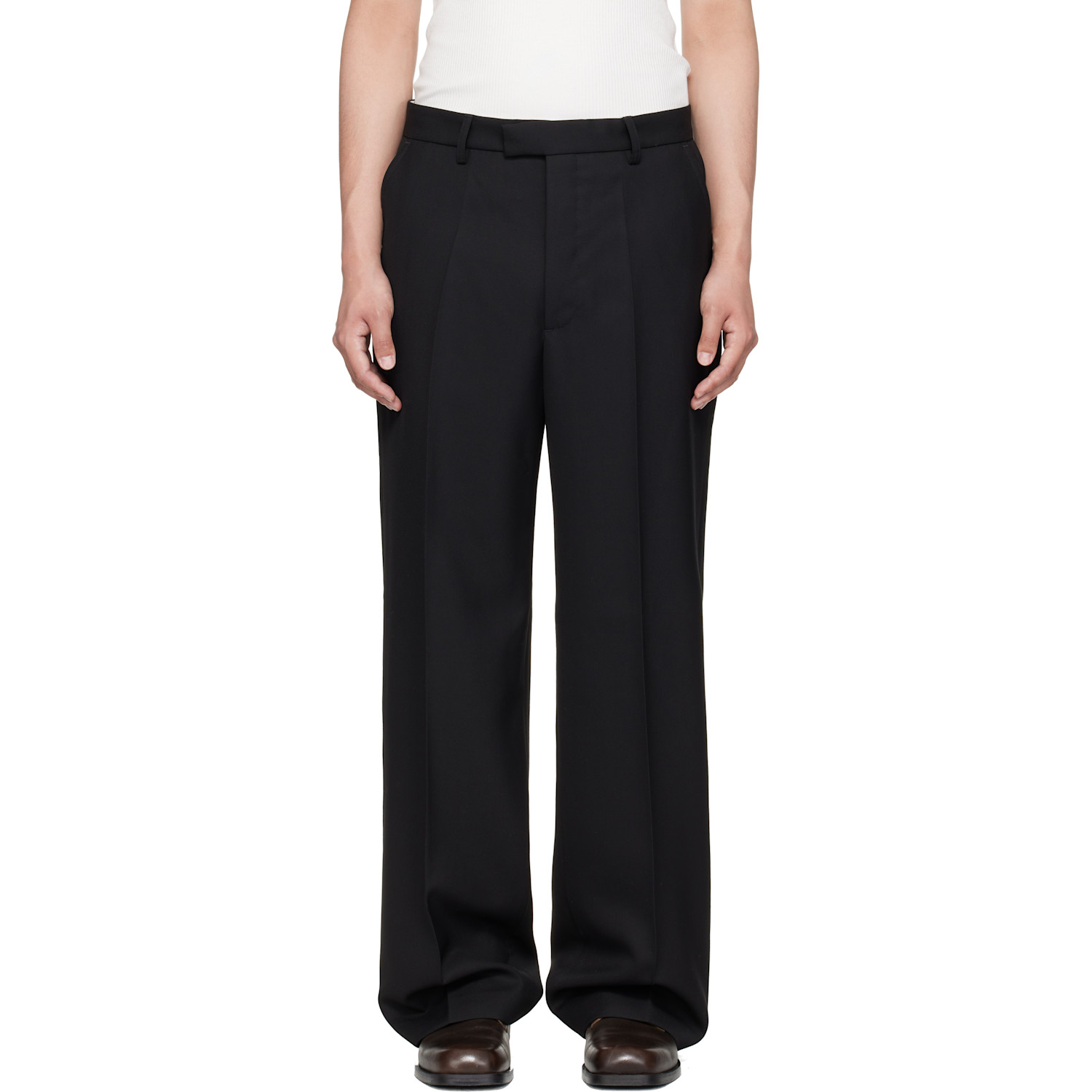 Second/Layer Black Relaxed Primo Trousers