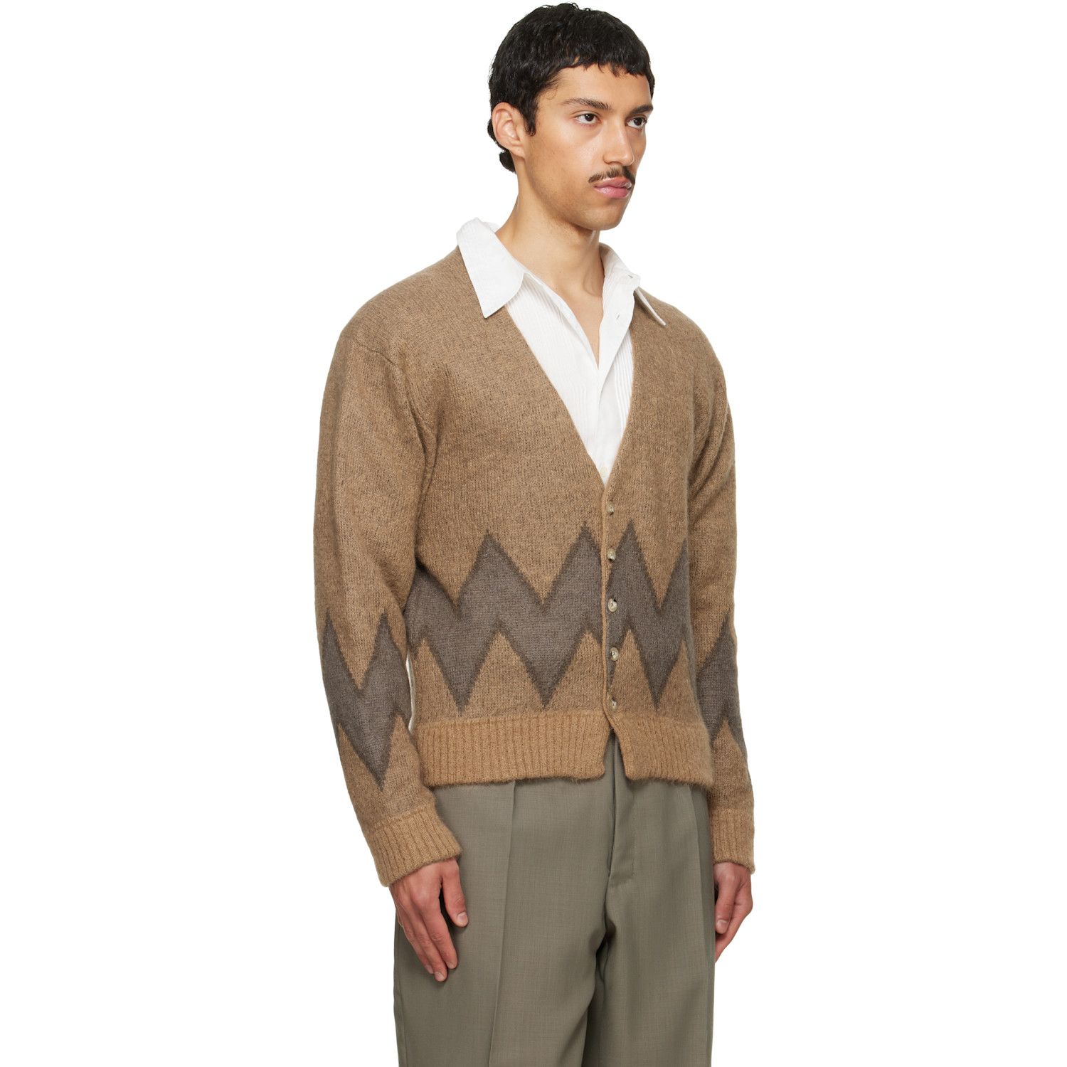  Second/layer Beige Chevy Cardigan 