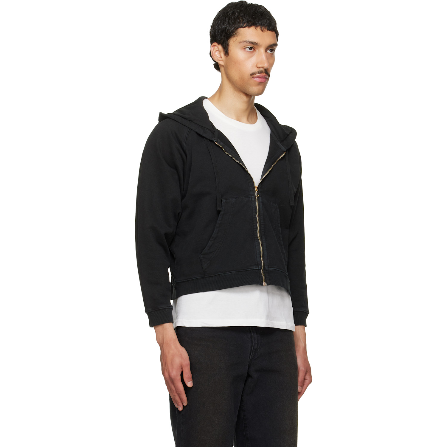  Second/layer Black Rola Zip Hoodie 