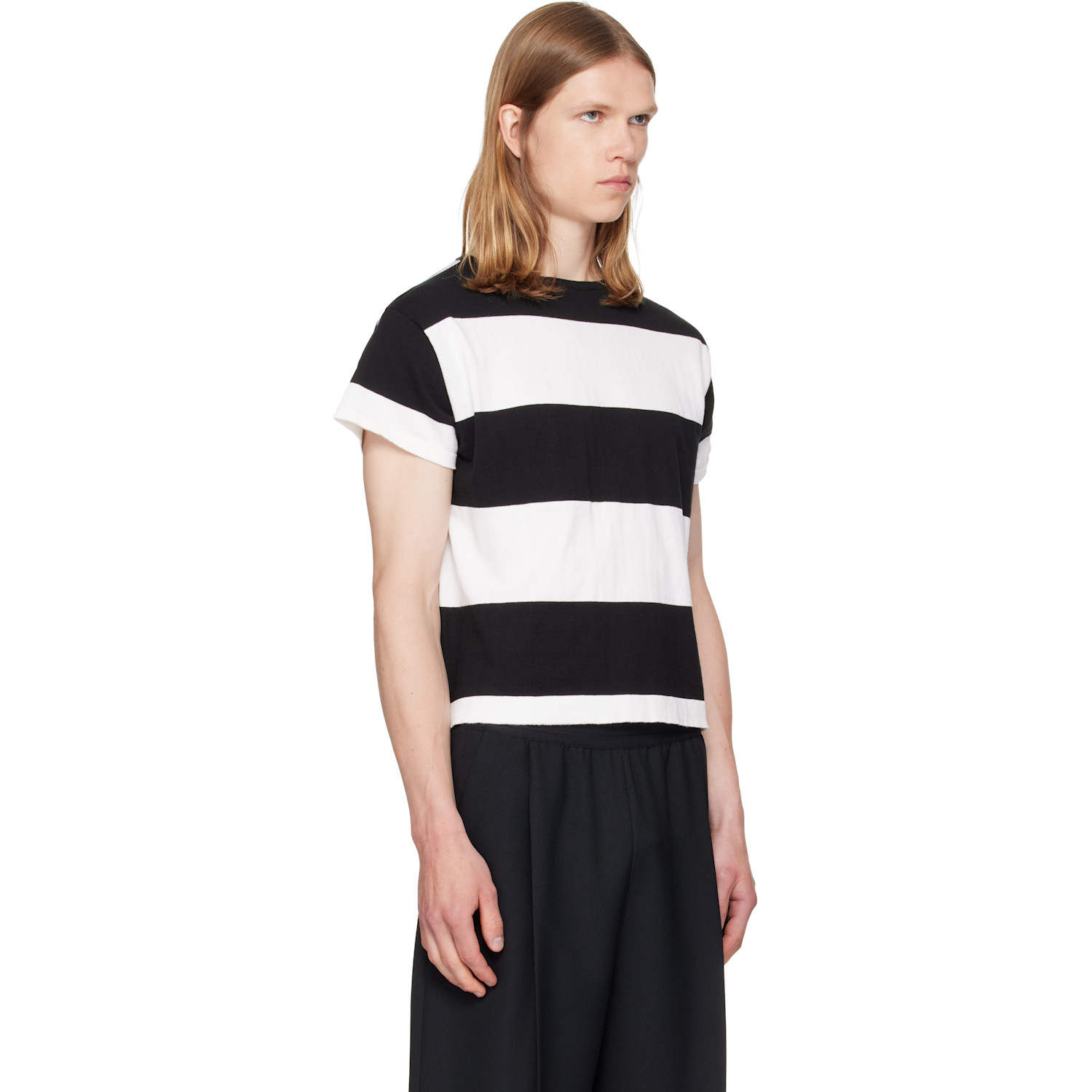 Second/layer Black & White Ultimo Knit T-shirt 
