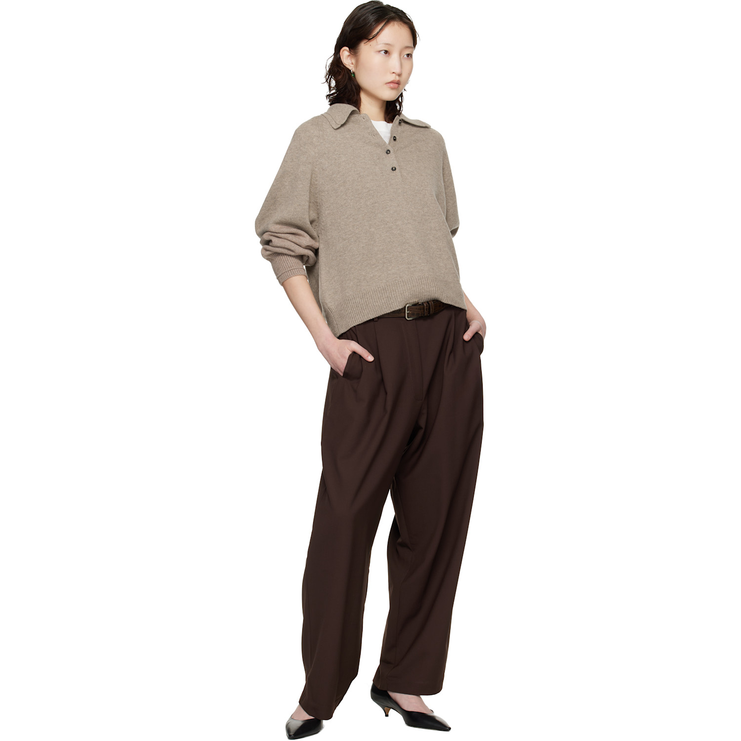  Cordera Brown Classic Crocodile Belt 