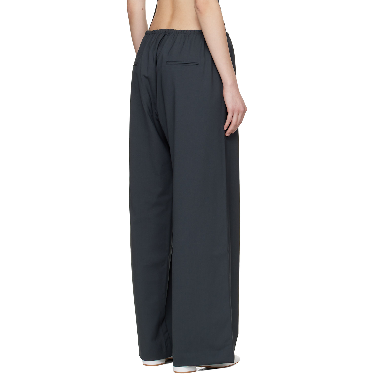  Cordera Gray Tailored Drawstring Trousers 