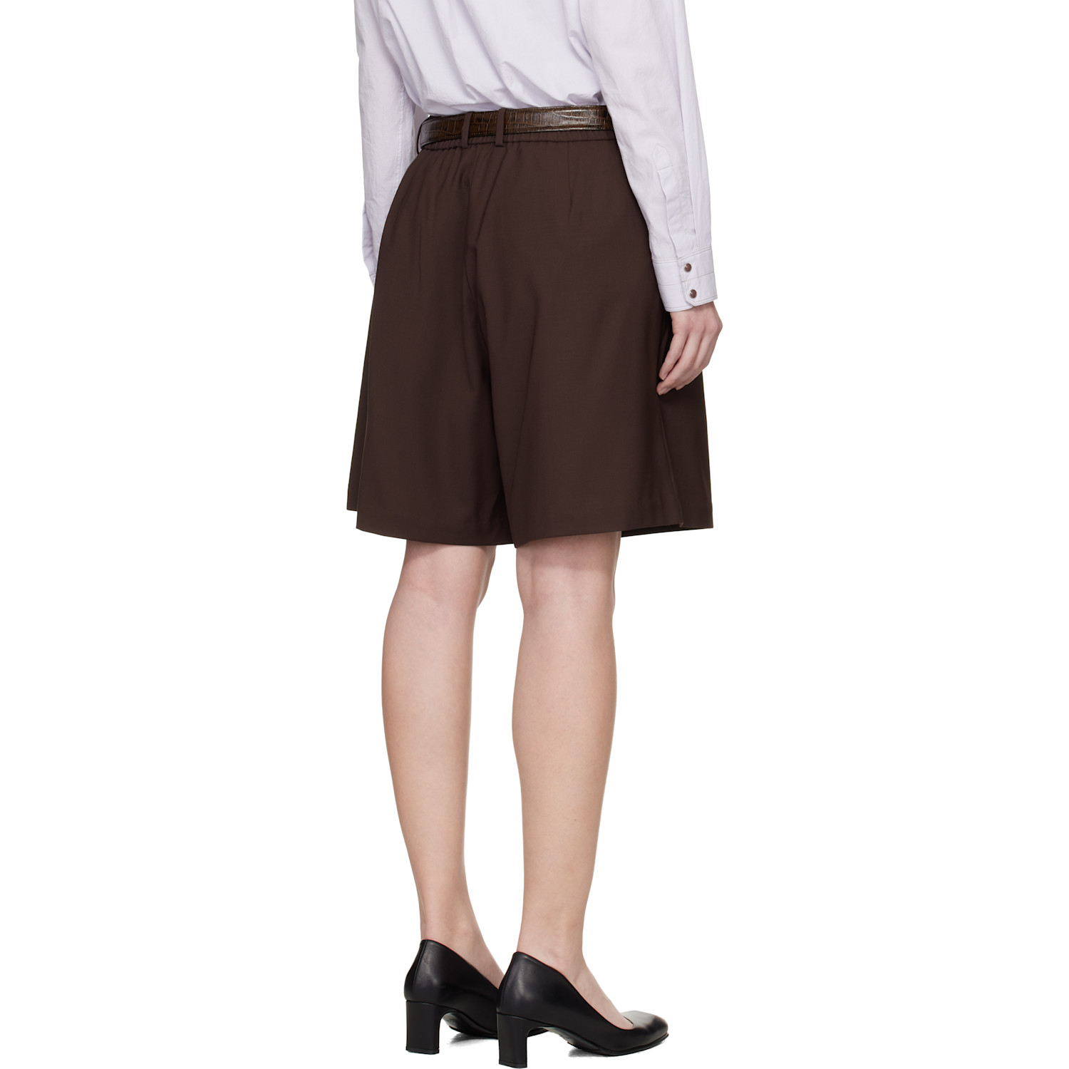  Cordera Brown Tailored Bermuda Shorts 