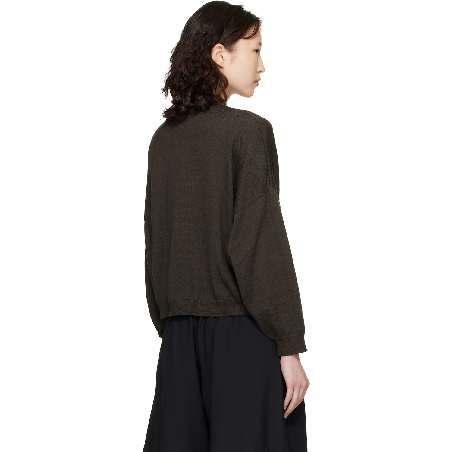  Cordera Brown Cotton & Cashmere Cardigan 