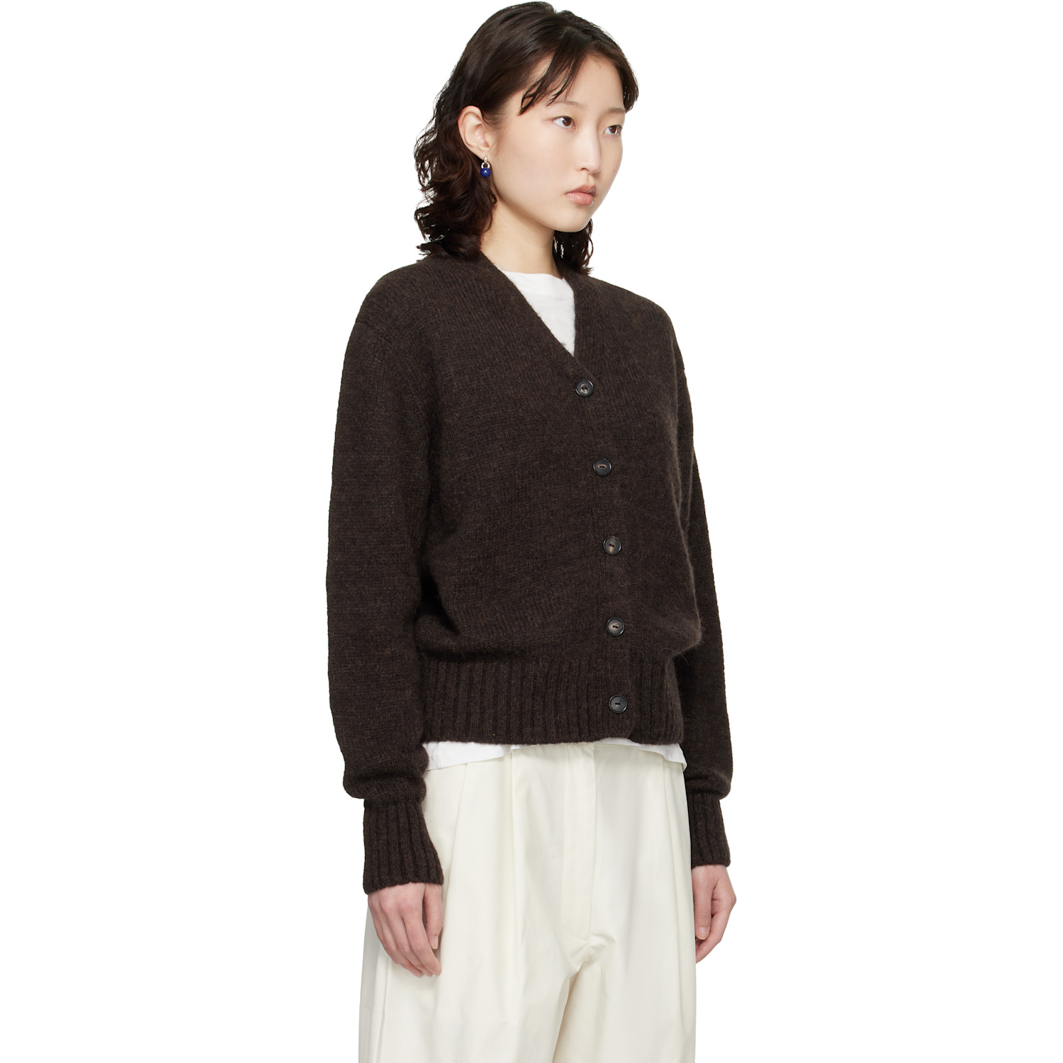  Cordera Brown Baby Alpaca Cardigan 