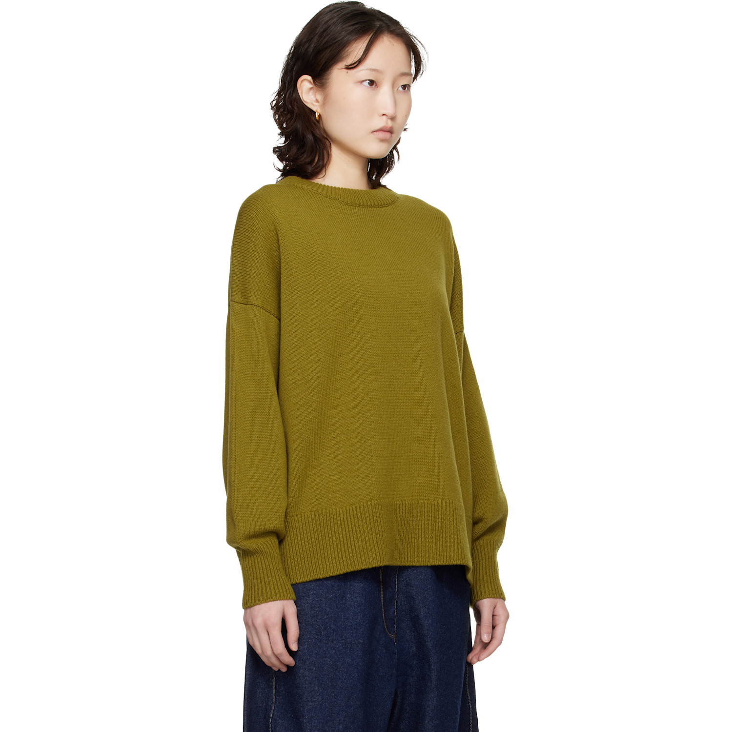  Cordera Green Merino Wool Oversized Sweater 