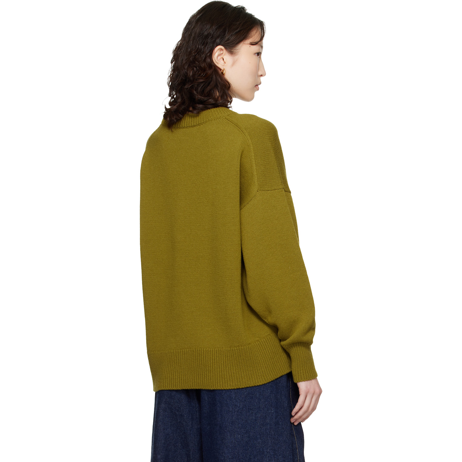  Cordera Green Merino Wool Oversized Sweater 