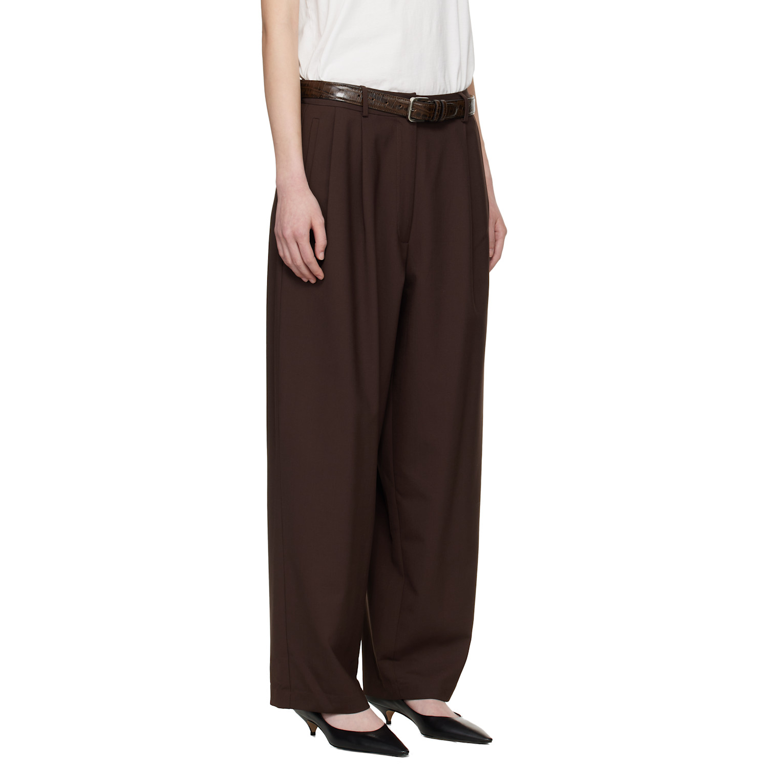  Cordera Brown Tailored Masculine Trousers 