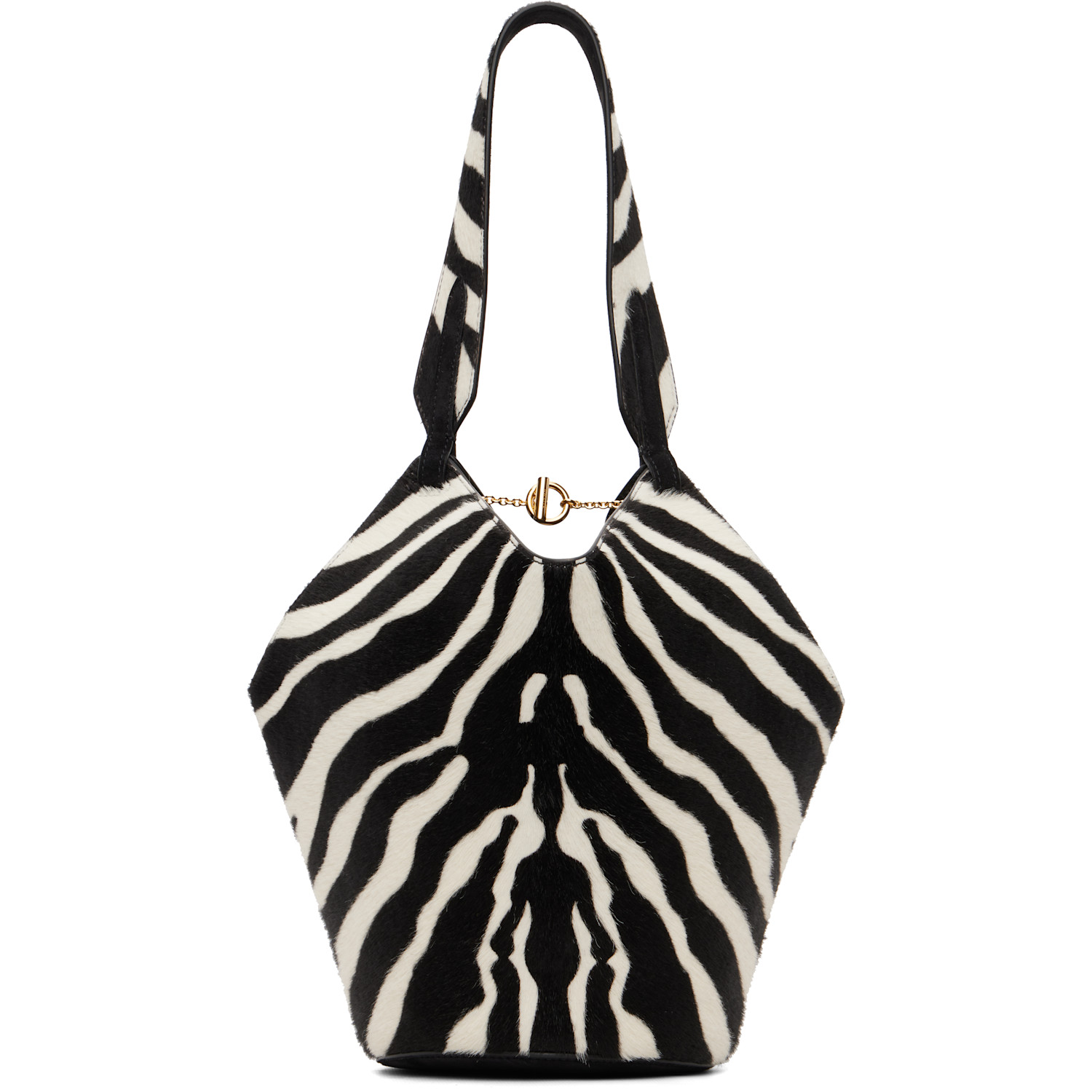 KHAITE Black & White Mini Lotus Tote