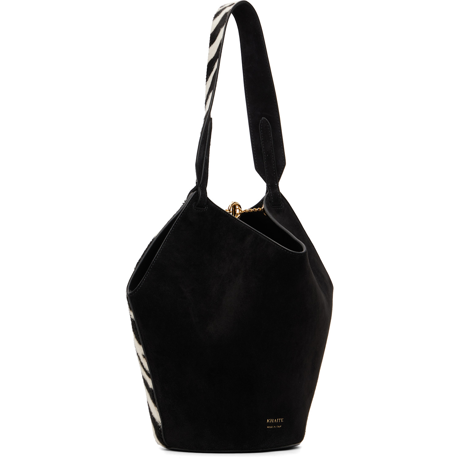  Khaite Black & White Mini Lotus Tote 