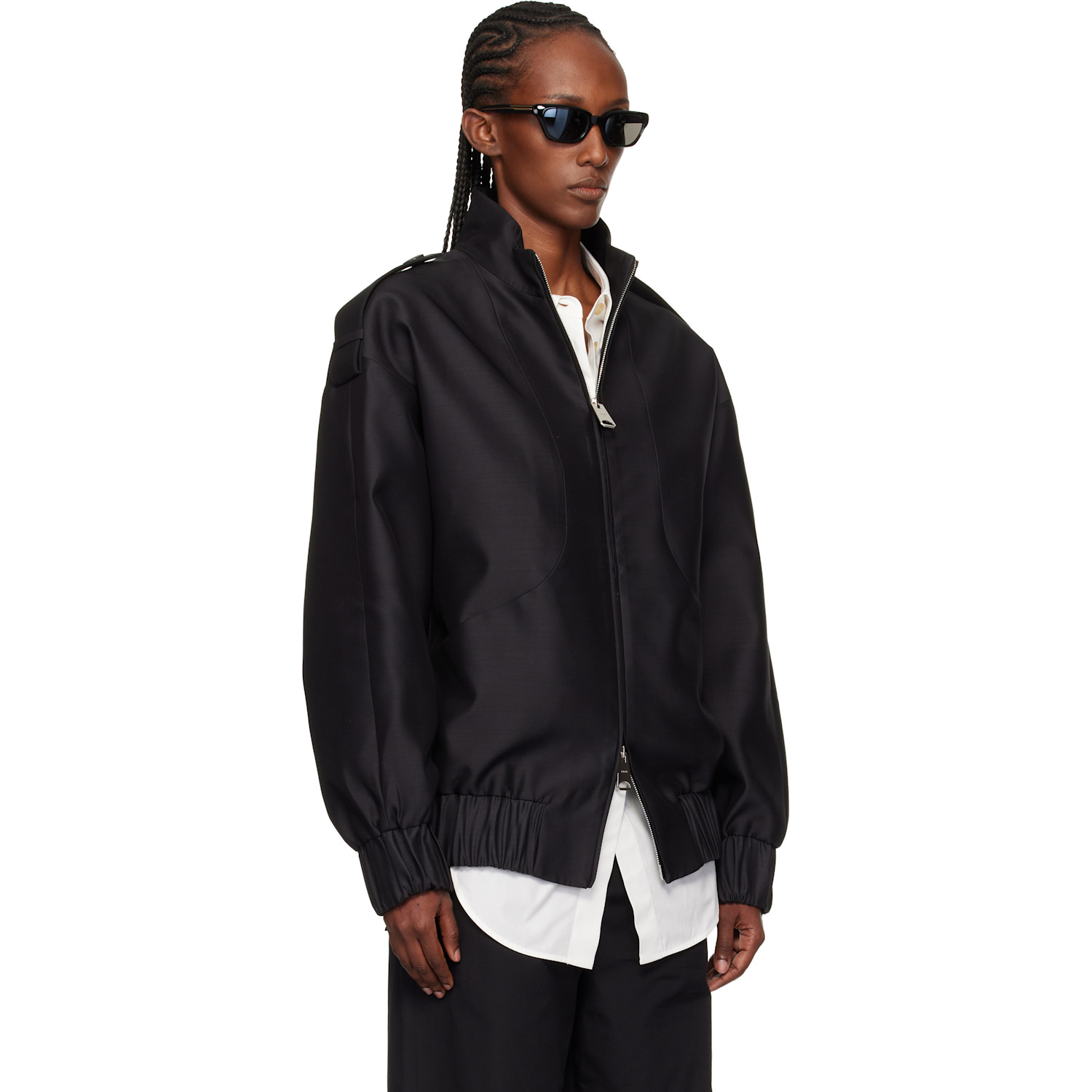  Khaite Black Sigi Bomber Jacket 