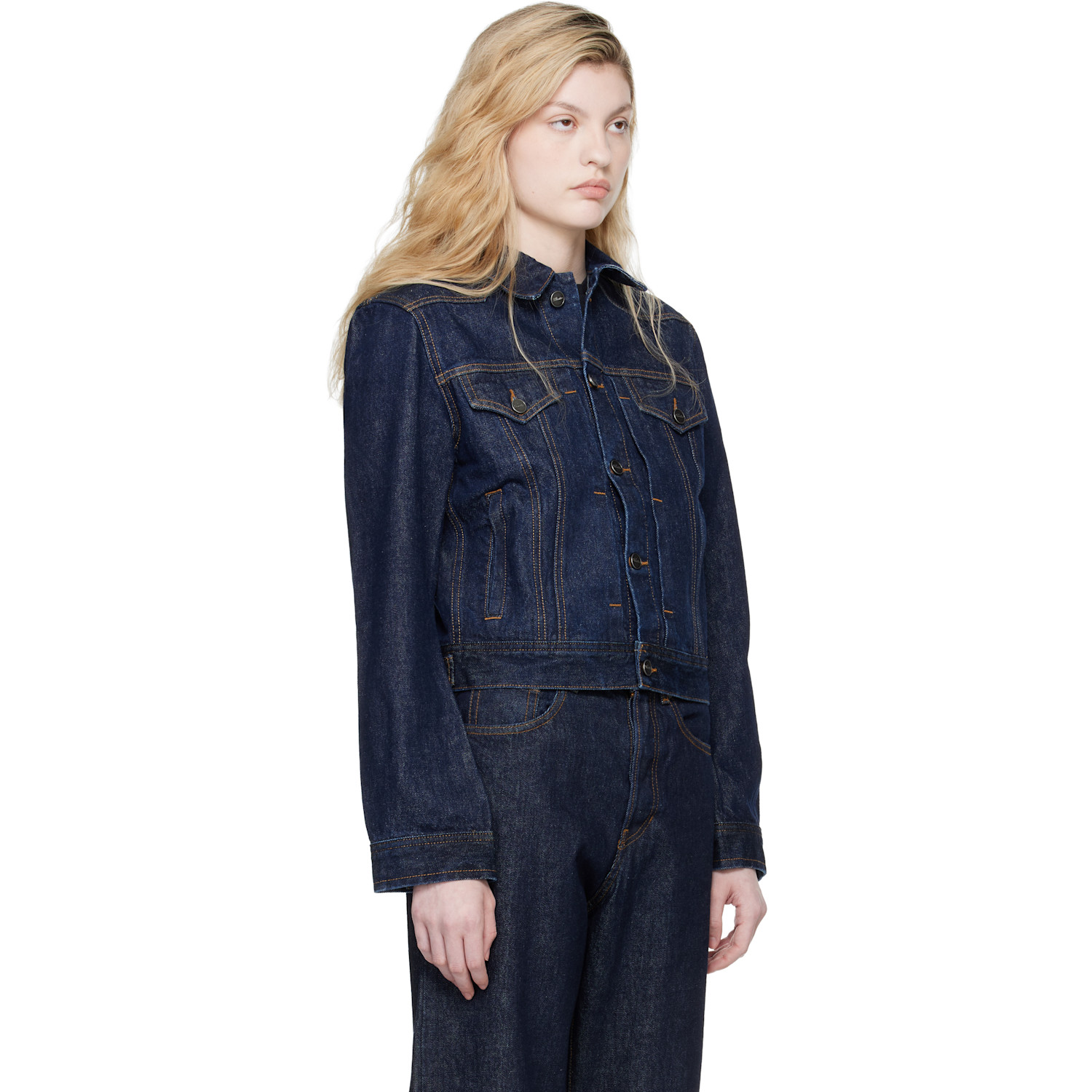  Khaite Navy Augustine Denim Jacket 