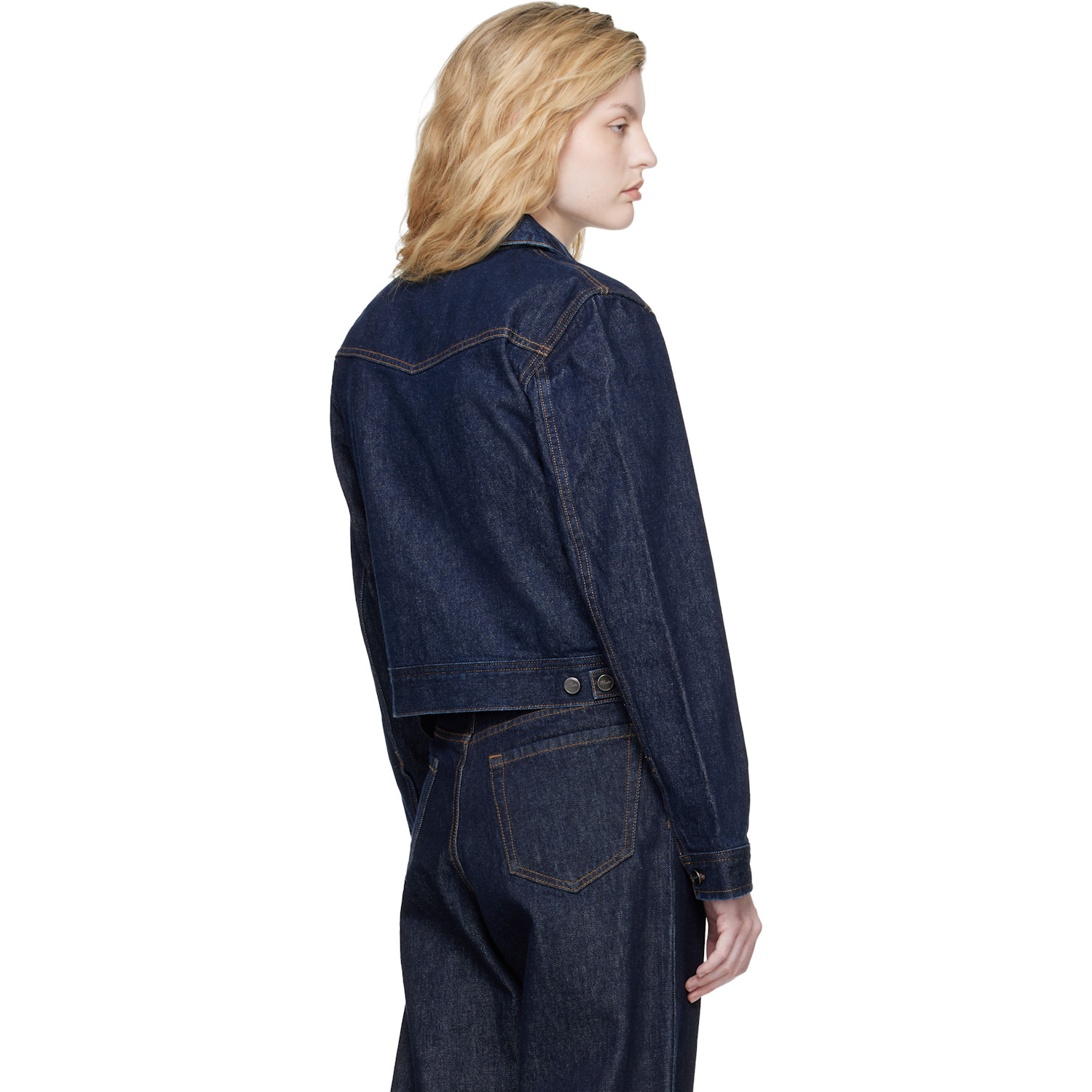  Khaite Navy Augustine Denim Jacket 